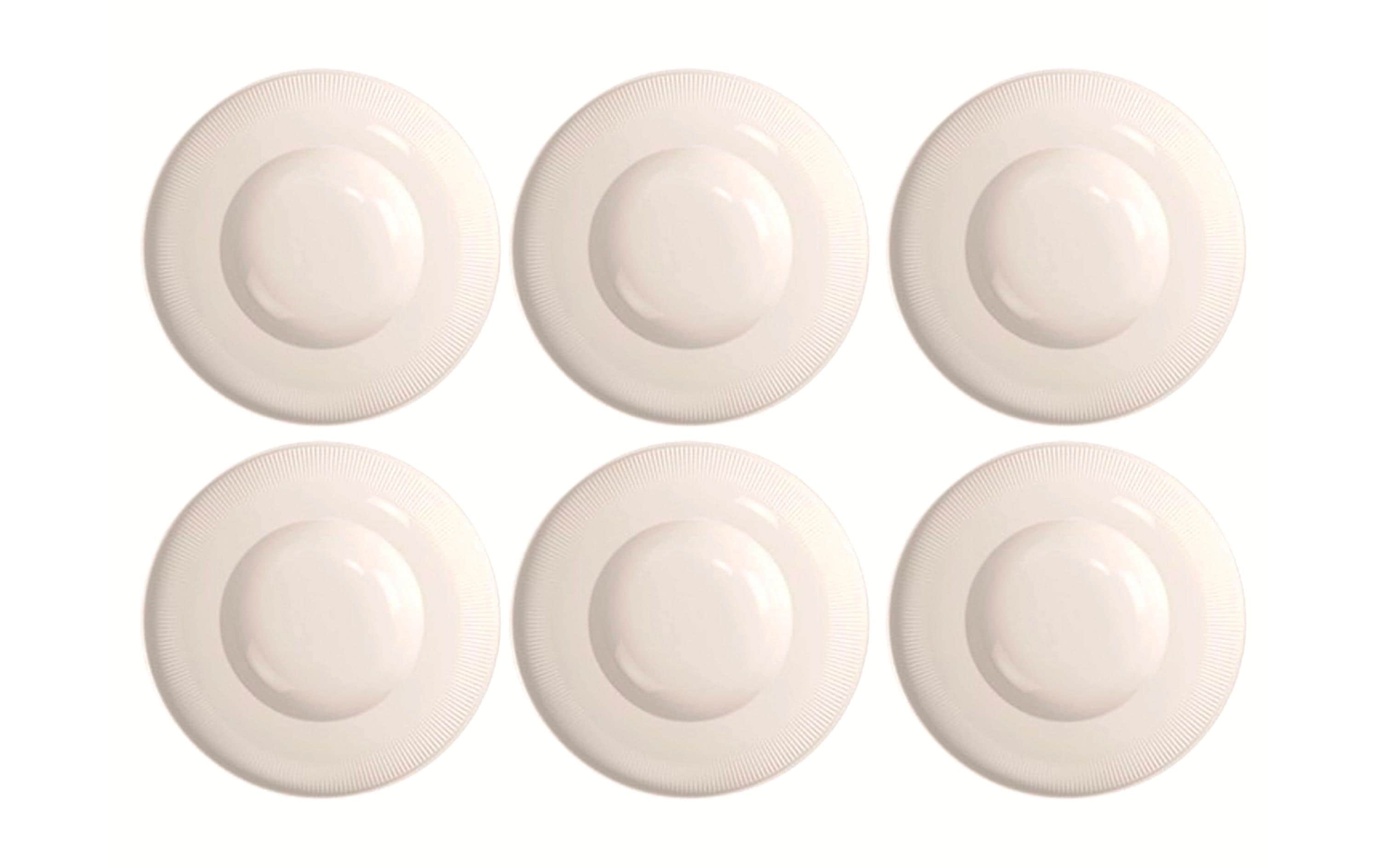 Villeroy & Boch Suppen- & Pastateller Afina Ø 25 cm, 6 Stück,Weiss