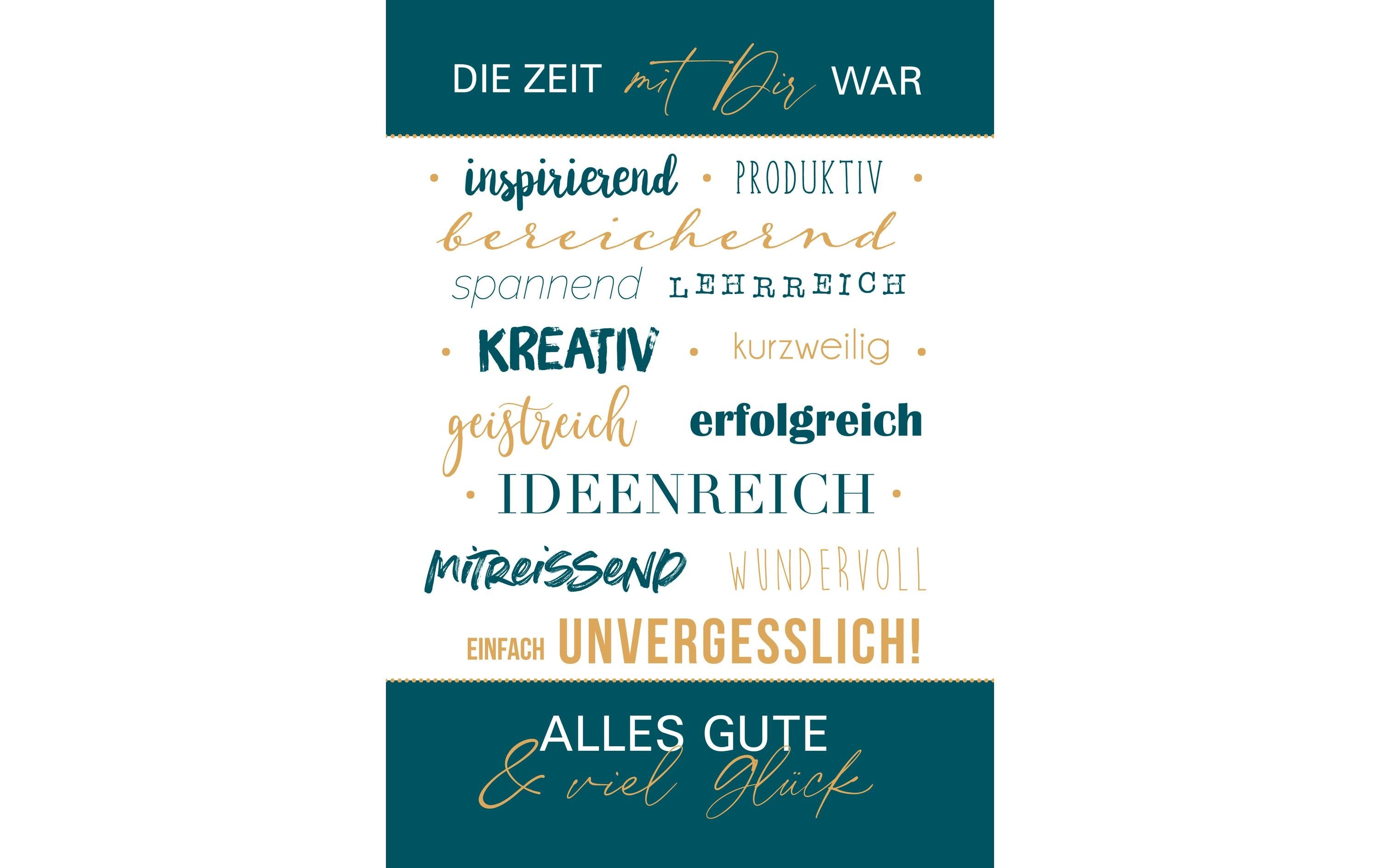 ABC Glückwunschkarte Abschied/Ruhestand A4