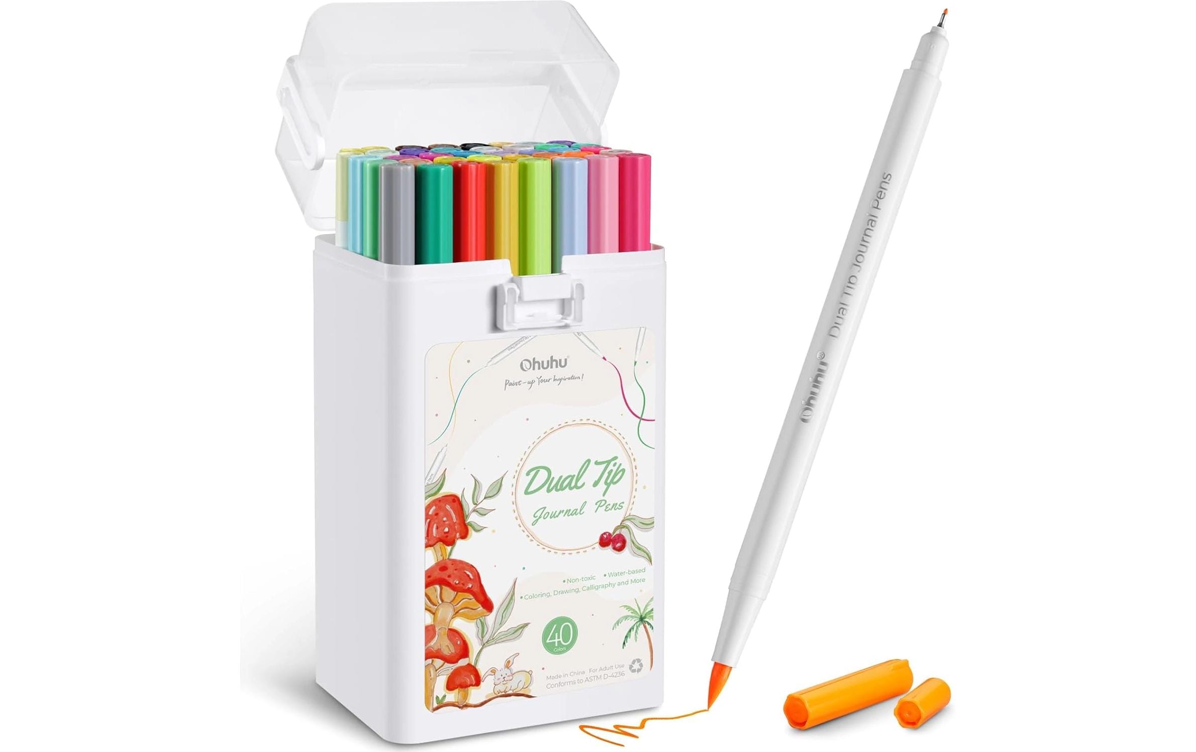 Ohuhu Permanent-Marker für Tagebuch 40 Stück Mehrfarbig