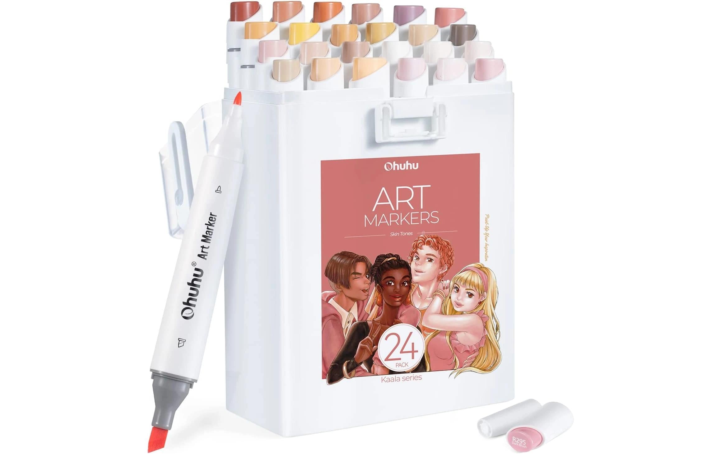 Ohuhu Permanent-Marker Kaala Kunstmarker Hauttöne 24 Stück