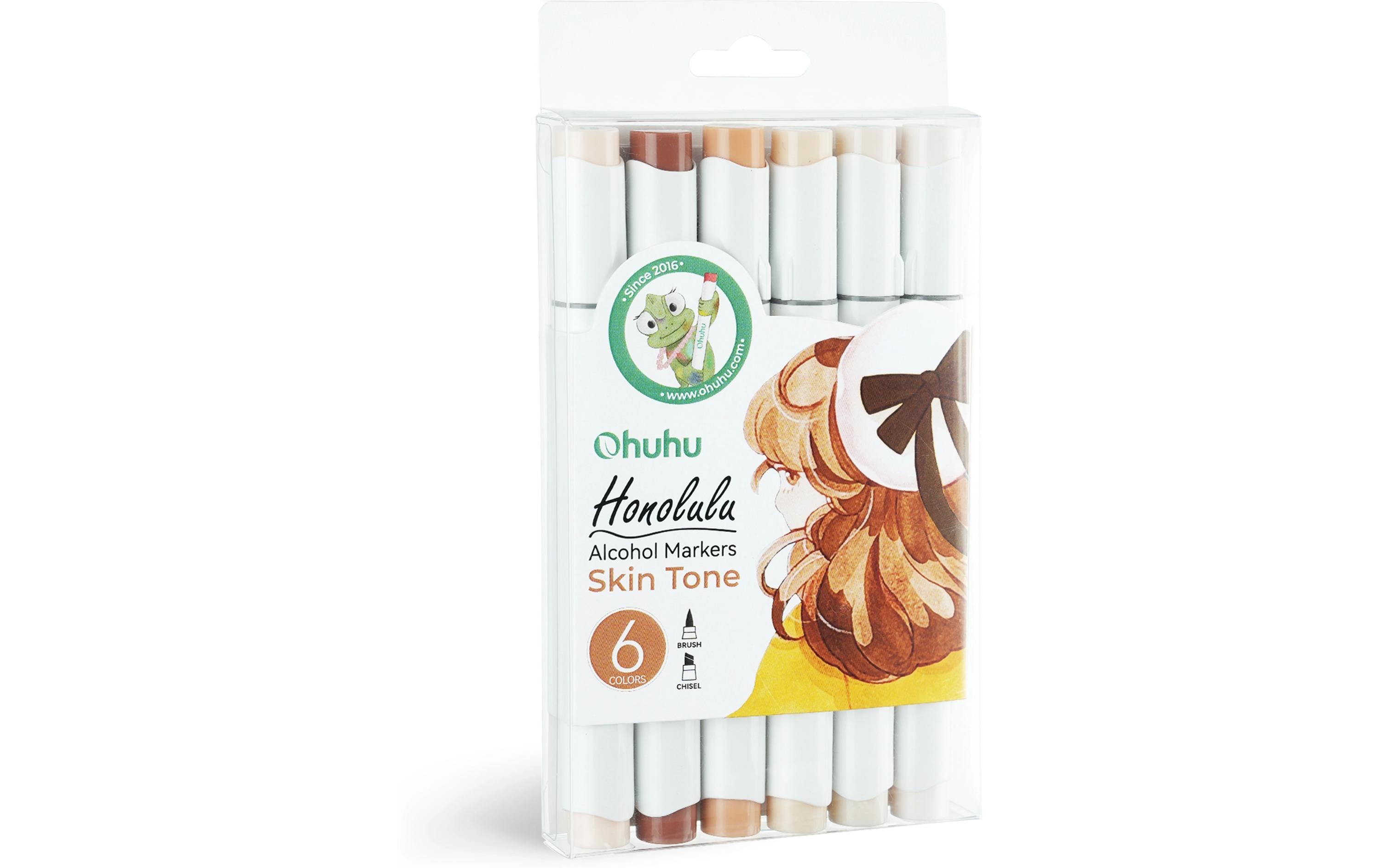 Ohuhu Permanent-Marker Honolulu Kunstmarker Hautfarben 6 Stück