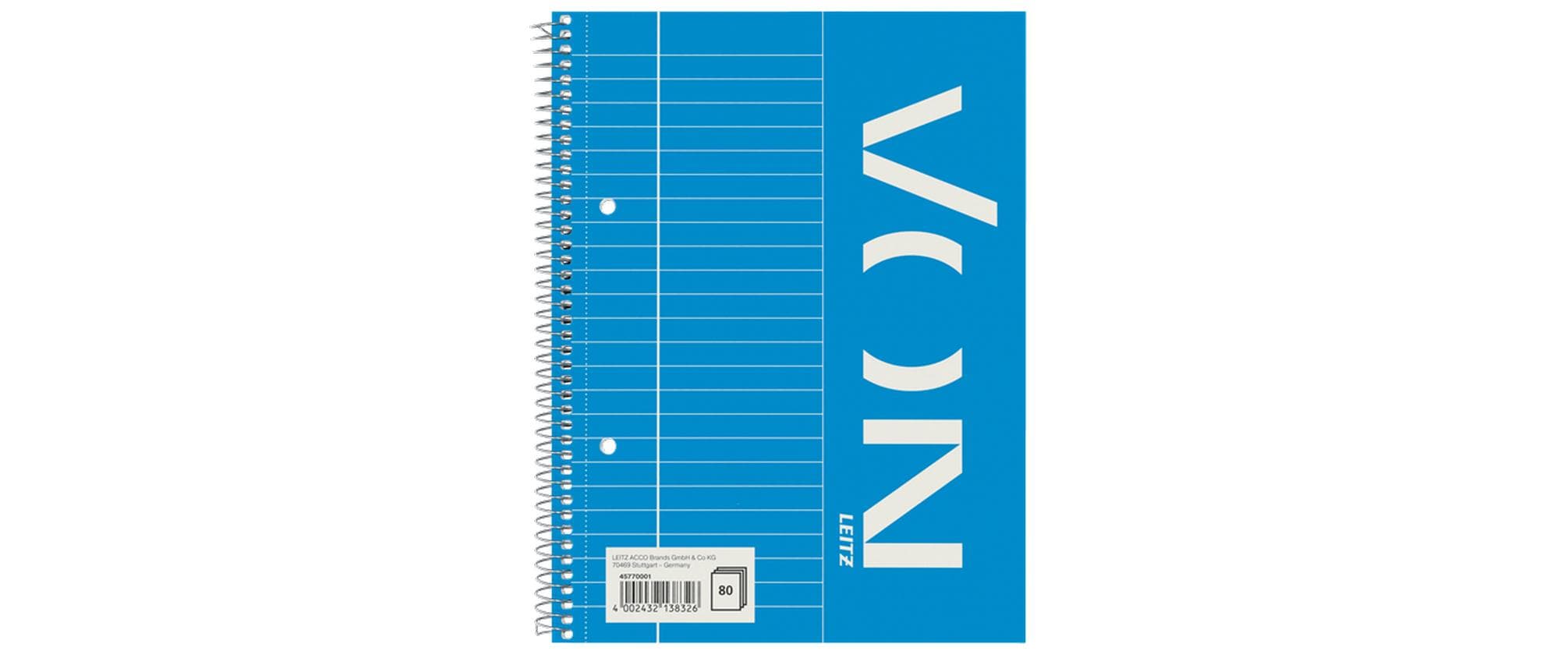 VON Notizblock A5 liniert, 80 Blatt, Blau, 5 Stück