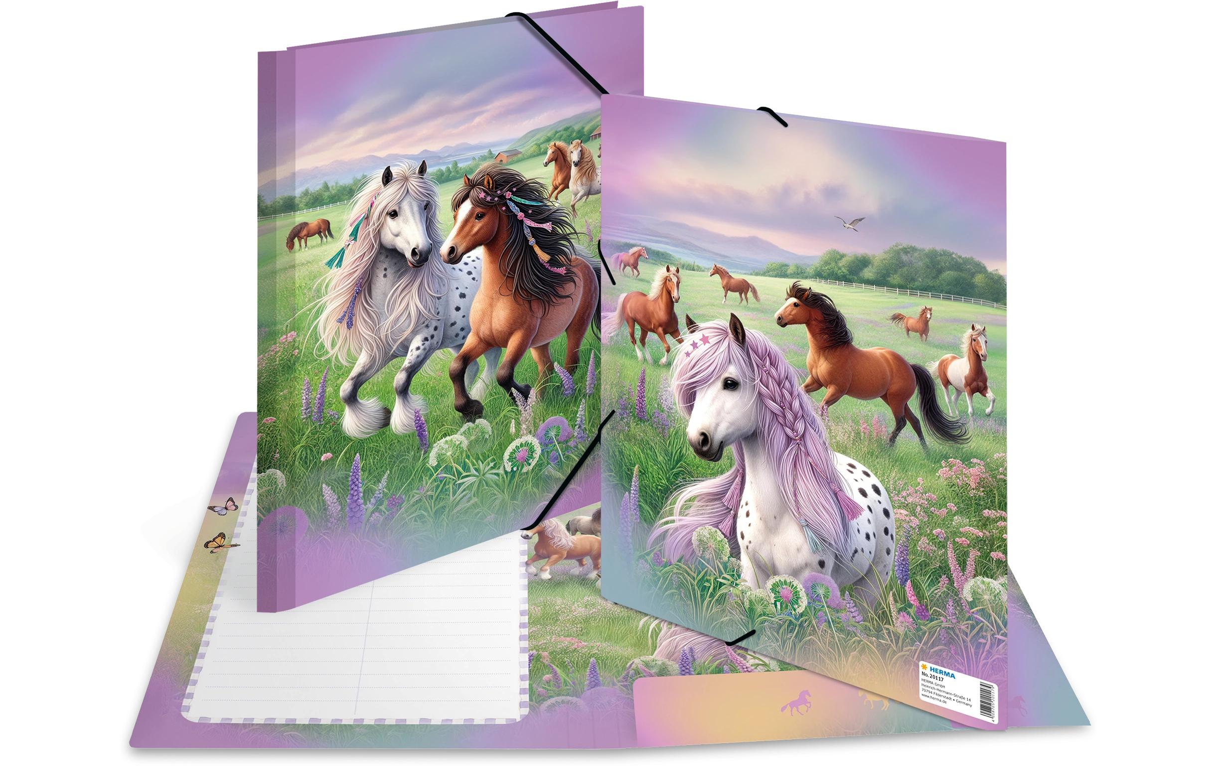 HERMA Sammelmappe A4 Karton Pferdewelt Mehrfarbig