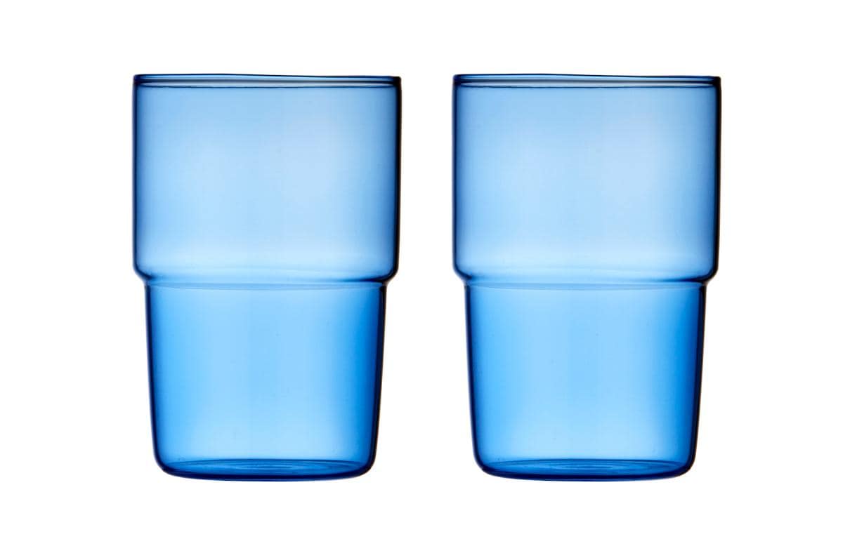 Lyngby Trinkglas Torino Blau, 2 Stück, 40 cl