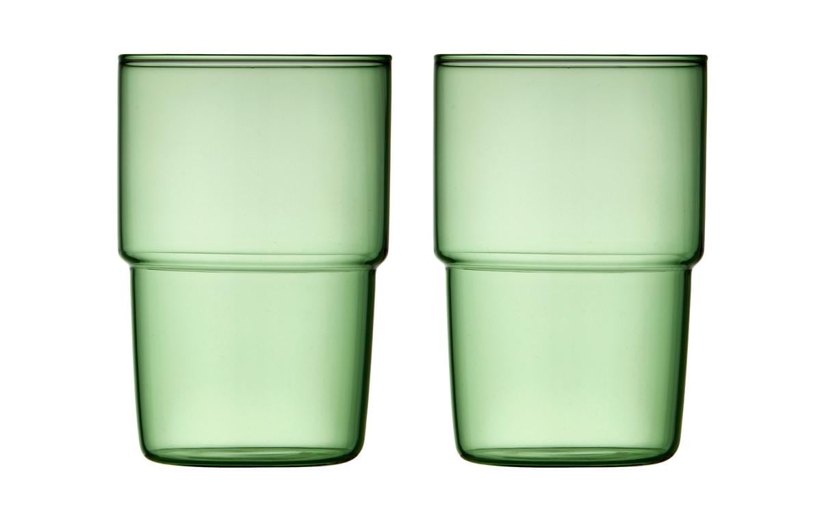 Lyngby Trinkglas Torino Grün, 2 Stück, 40 cl