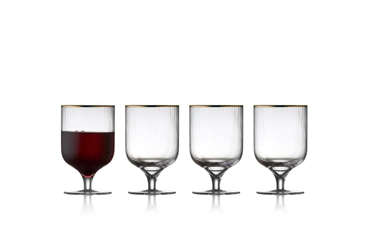 Lyngby Weingläser-Set Palermo Gold 4 Stück, 30 cl