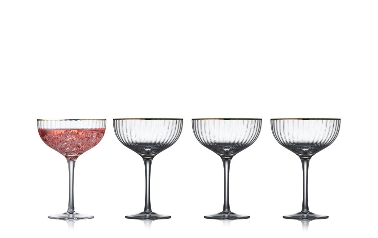 Lyngby Cocktailglas Palermo Gold 4 Stück, 31.5 cl