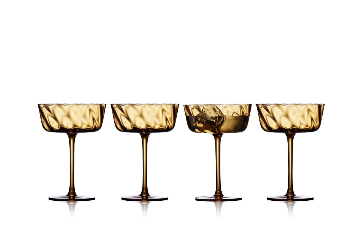Lyngby Champagnerglas Vienna Braun, 4 Stück, 30 cl