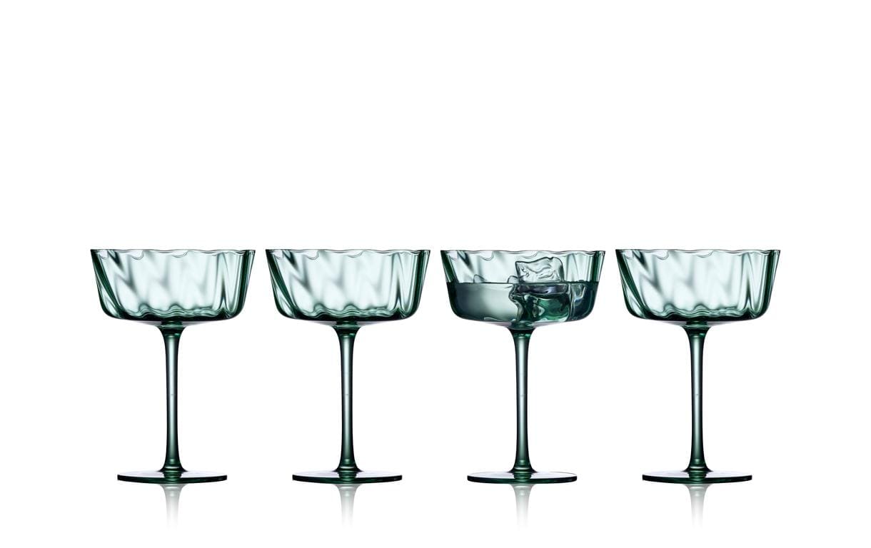 Lyngby Champagnerglas Vienna Grün, 4 Stück, 30 cl