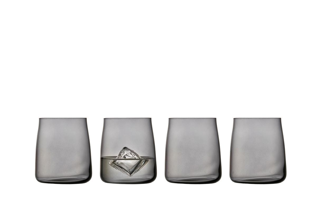 Lyngby Trinkglas Zero Dunkelgrau, 6 Stück, 42 cl