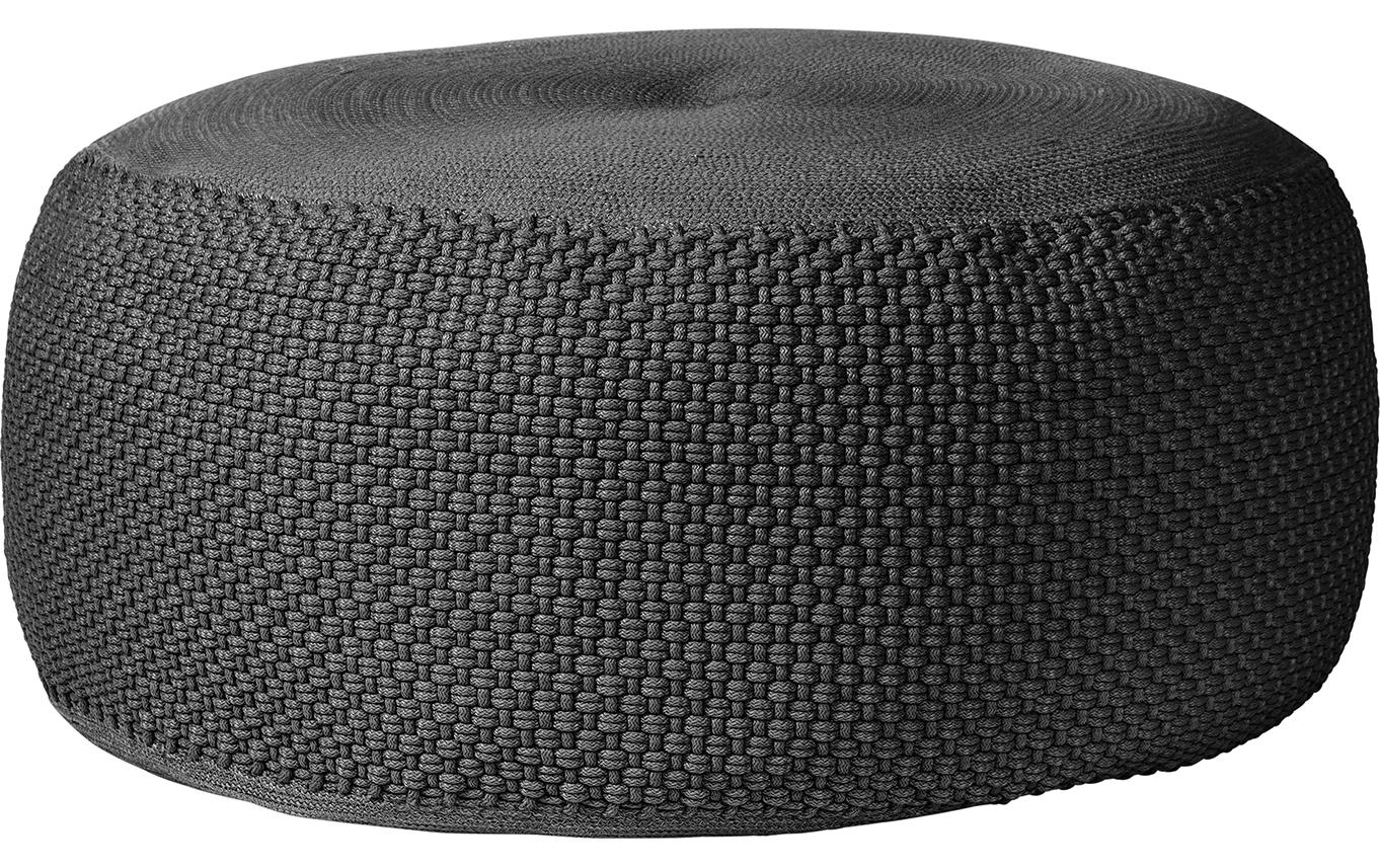 pad Pouf Uni Schwarz, 40 x 40 cm