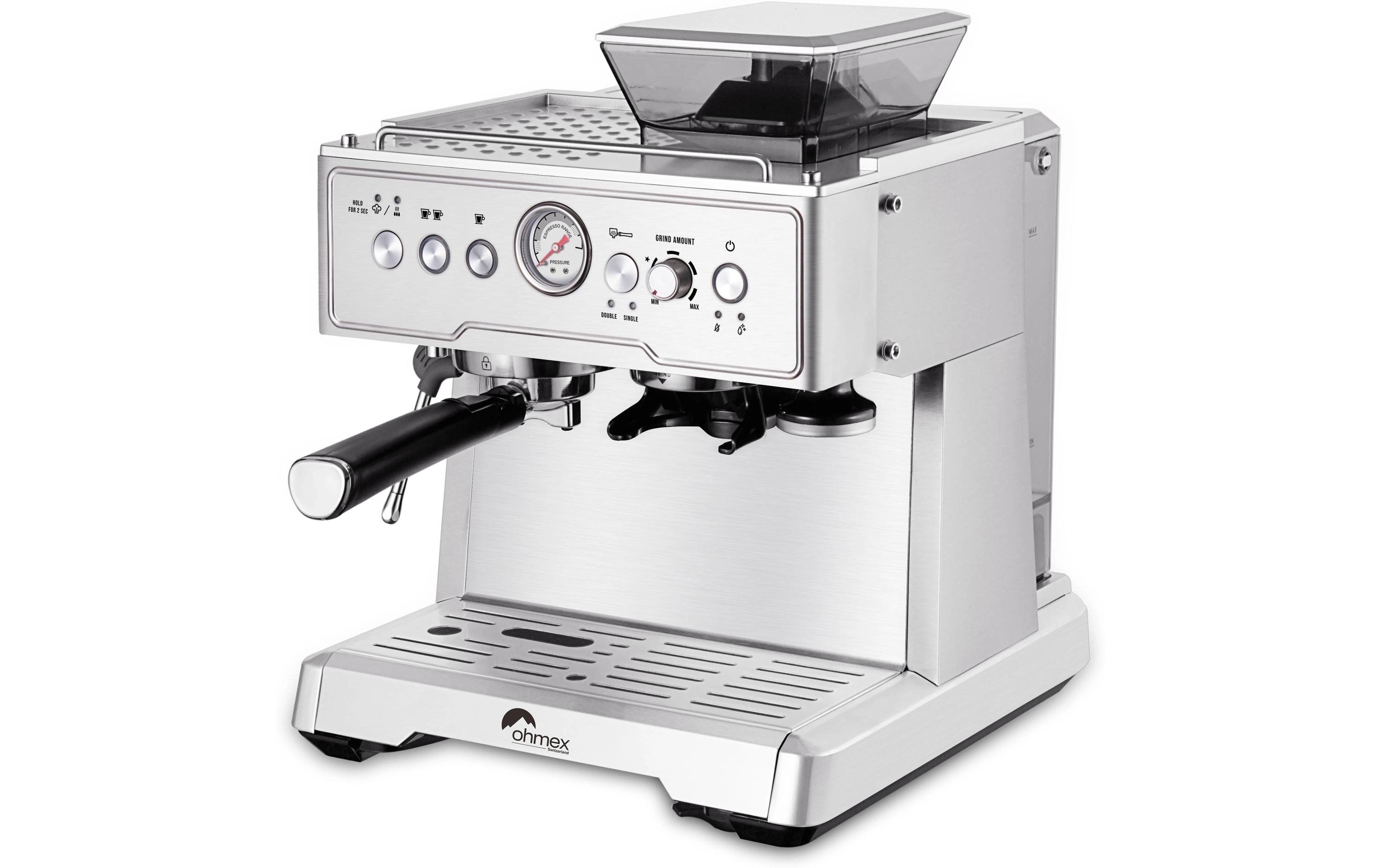 OHMEX Siebträgermaschine OHM-XPS-7303 Edelstahl