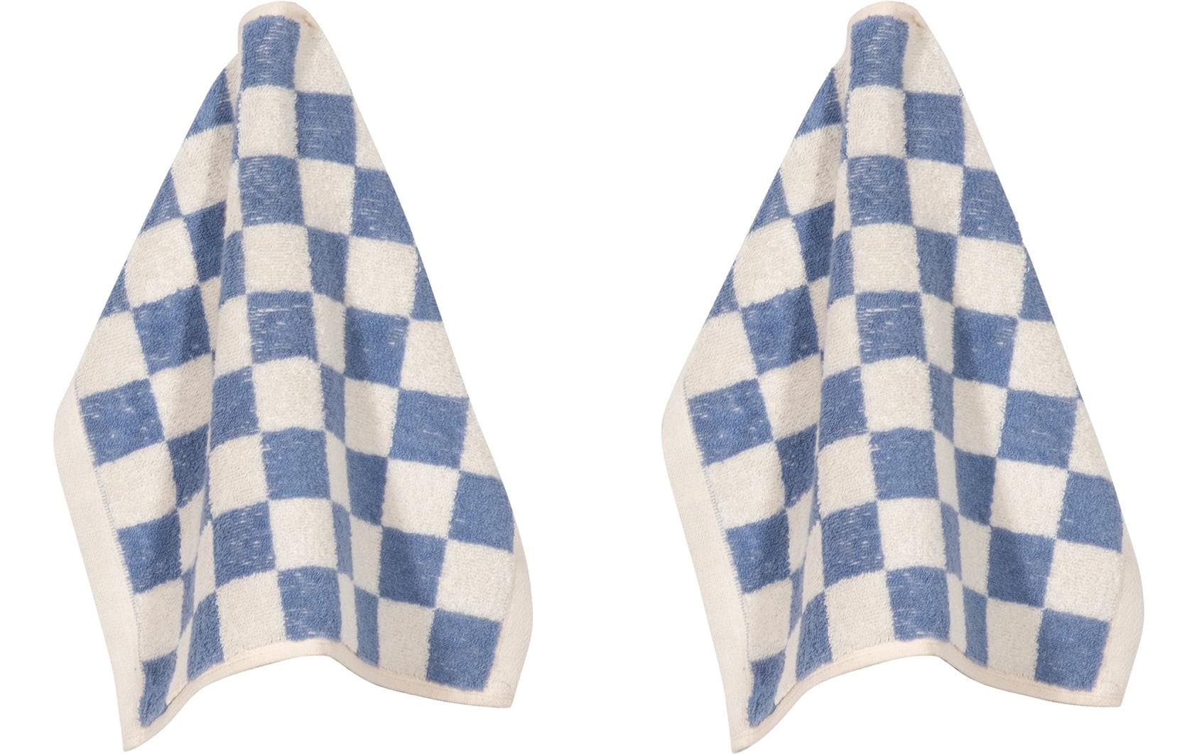 pad Waschlappen Chess 2er Set, 30 x 30 cm, Blau