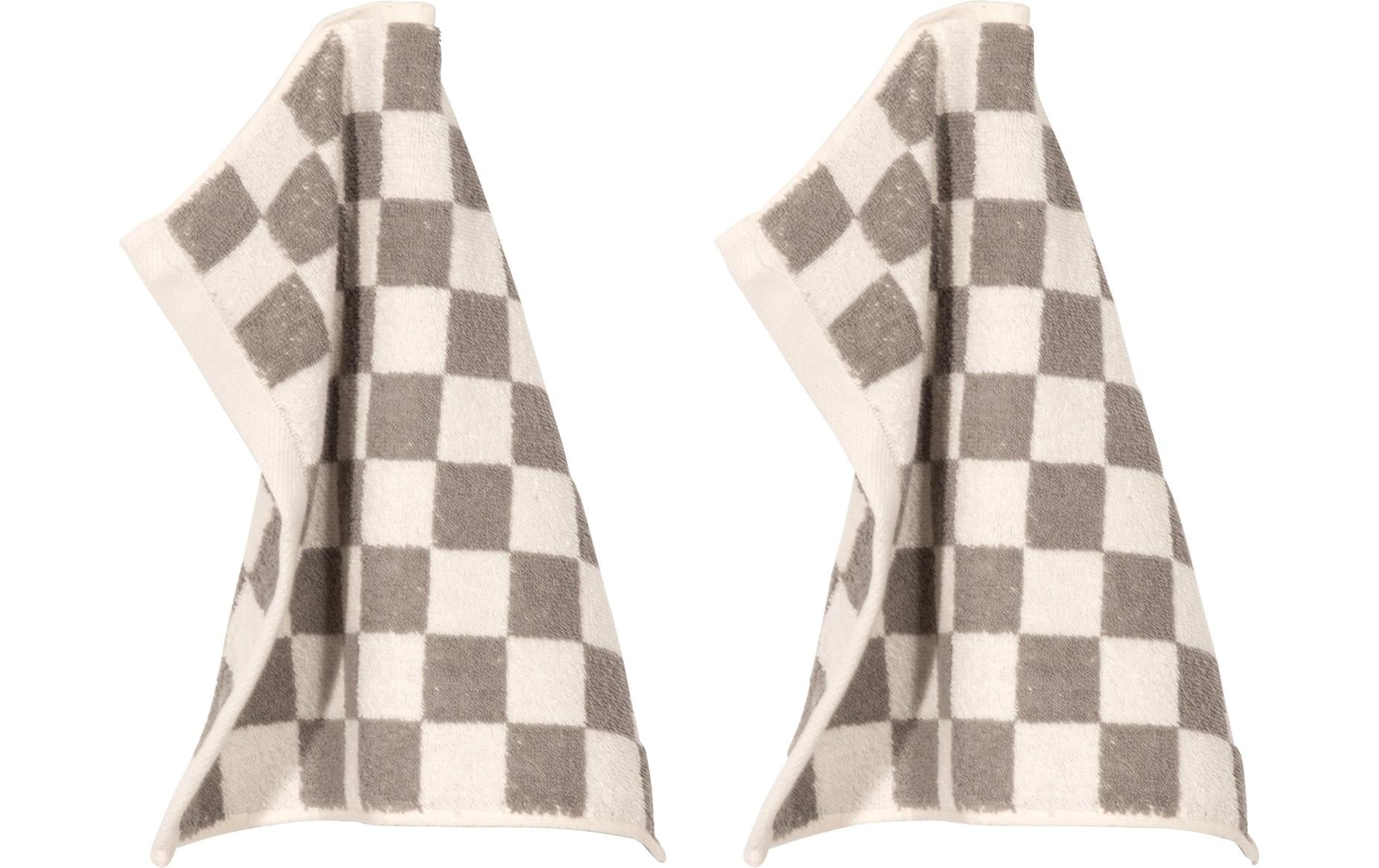 pad Waschlappen Chess 2er Set, 30 x 30 cm, Charocal