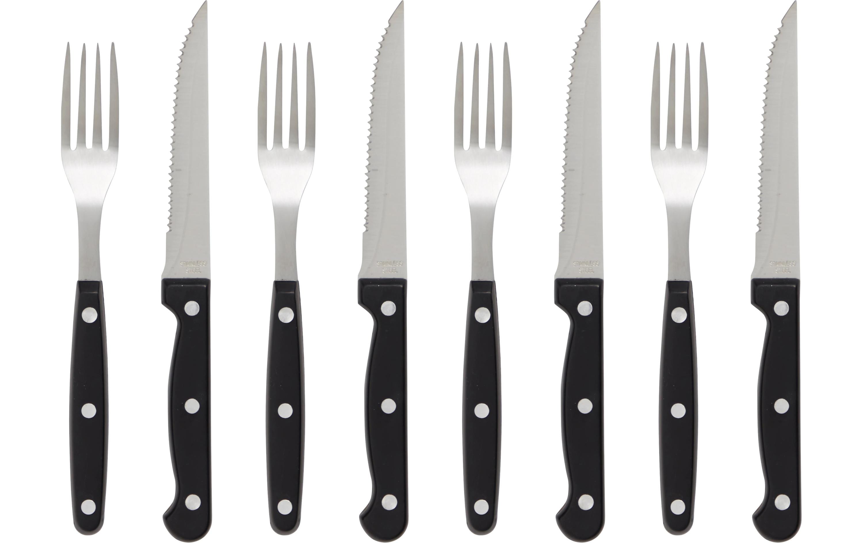 Schou Steakbesteck-Set 8-teilig, Schwarz