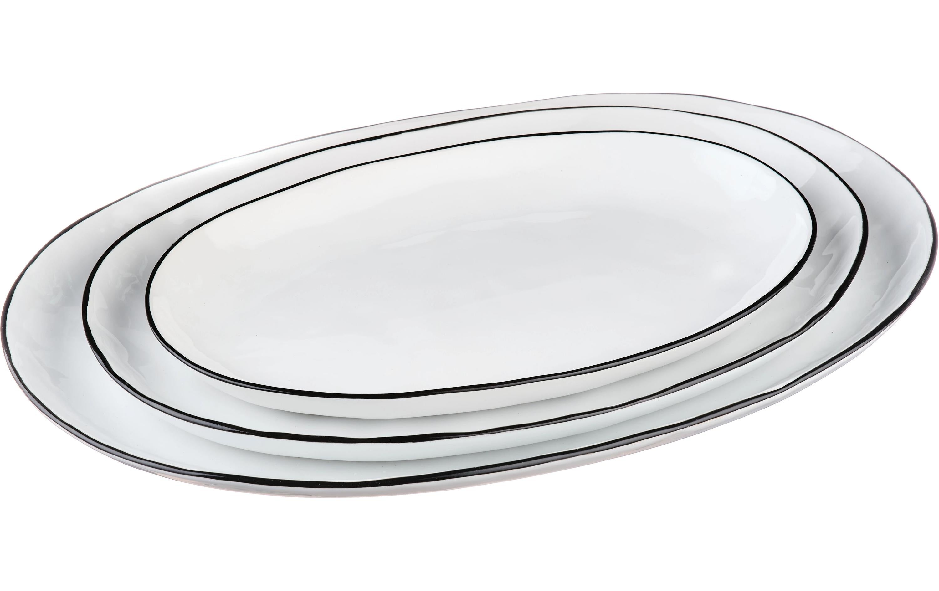 Björn Servierplatte Pure, 3 Stück, Schneeweiss
