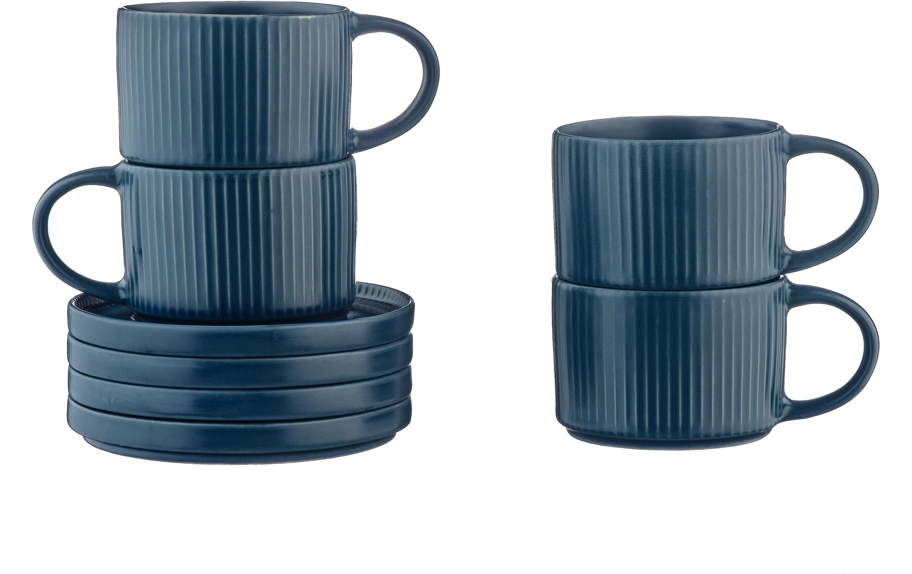 Björn Tassen-Set Scandi Ø 12 cm, 150 ml, 4 Stück, Marineblau
