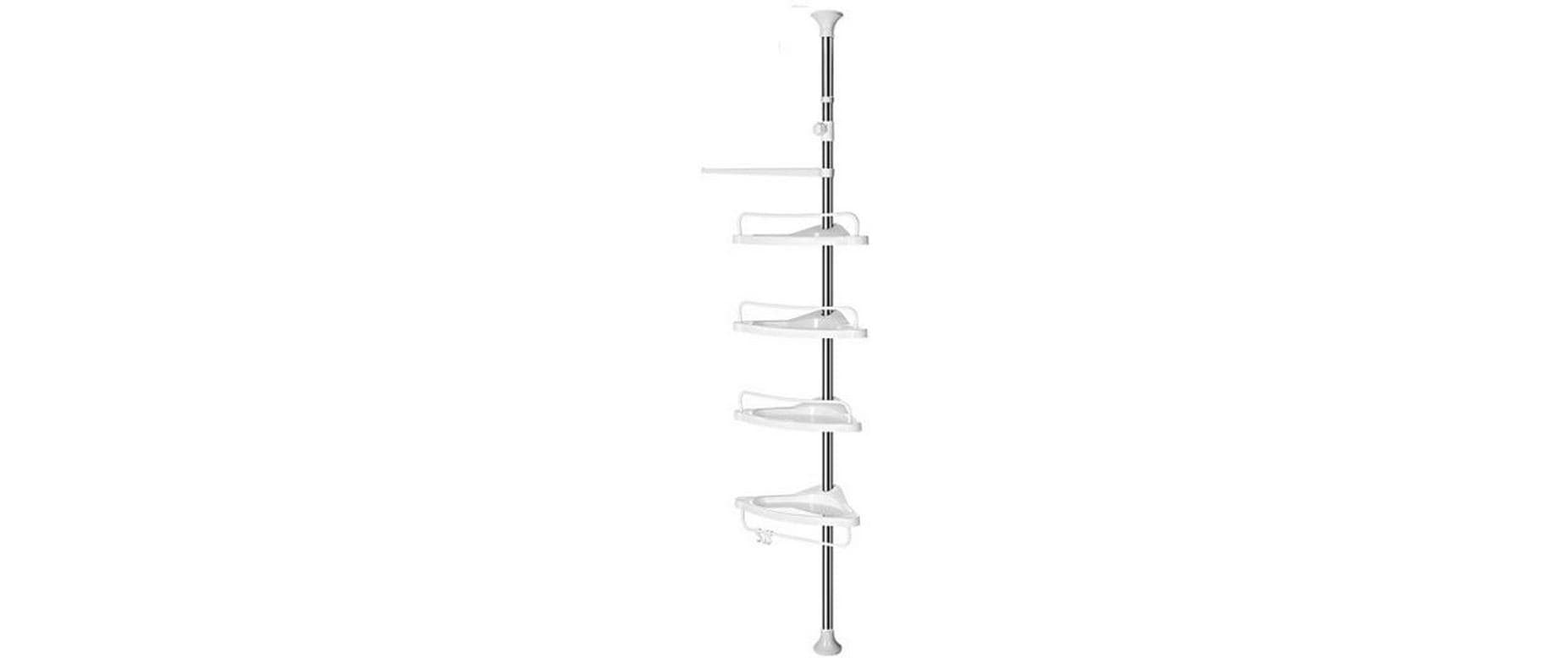 Songmics Duschregal Weiss,  pulverbeschichtetes Stahlrohr + PP