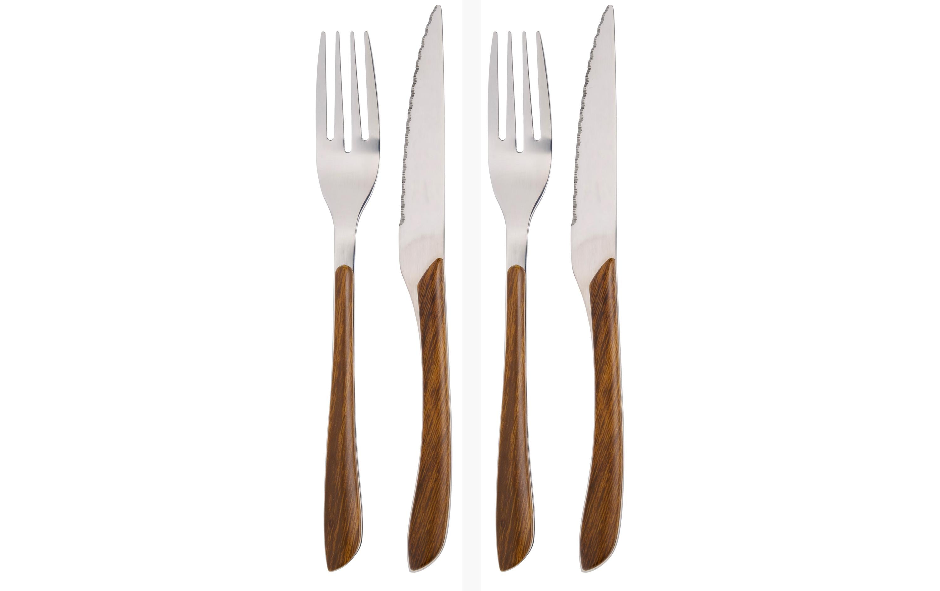 Schou Besteck-Set 4-teilig, Braun
