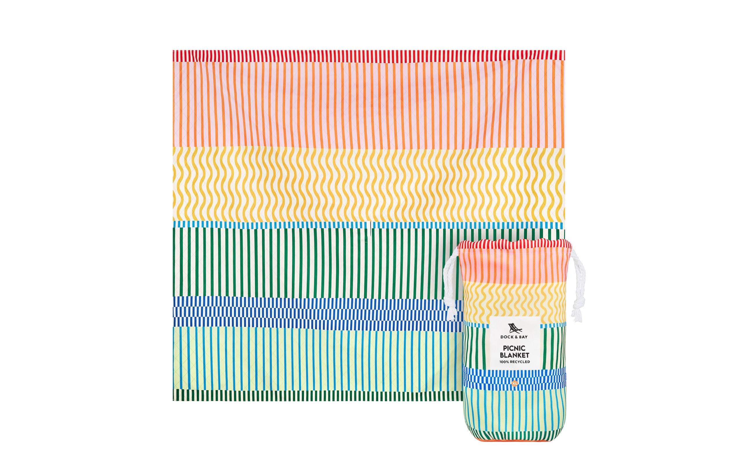 Dock & Bay Picknickdecke Stripe your Life 170 cm x 240 cm,