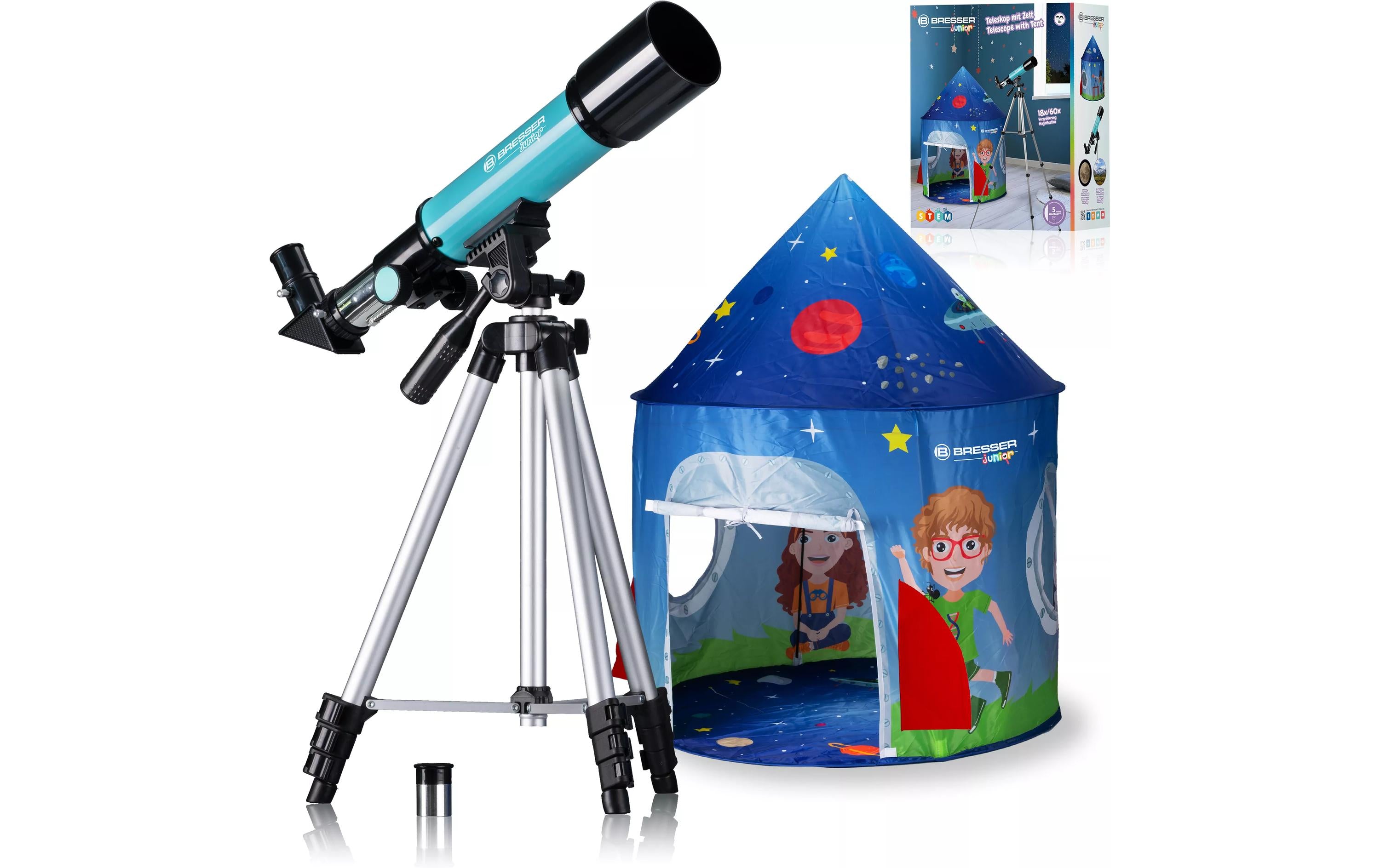 Bresser junior Linsenteleskop 50/360 mit Zelt