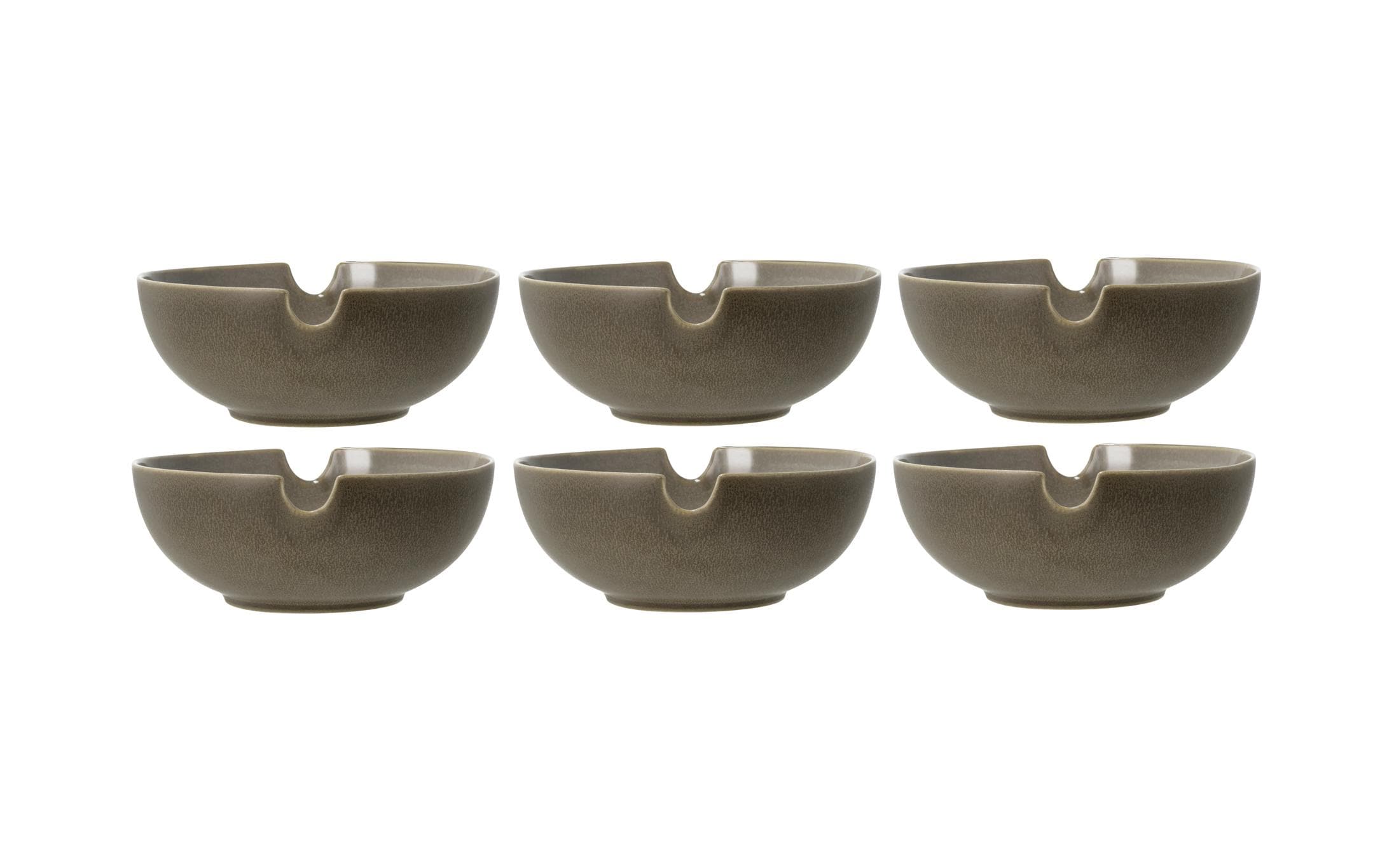 Villa Collection Ramenschale Shoku 18.5 cm, 6 Stück, Braun