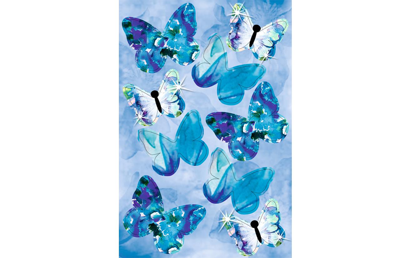 URSUS Bastelpapier Schmetterlinge, 24 Sticker