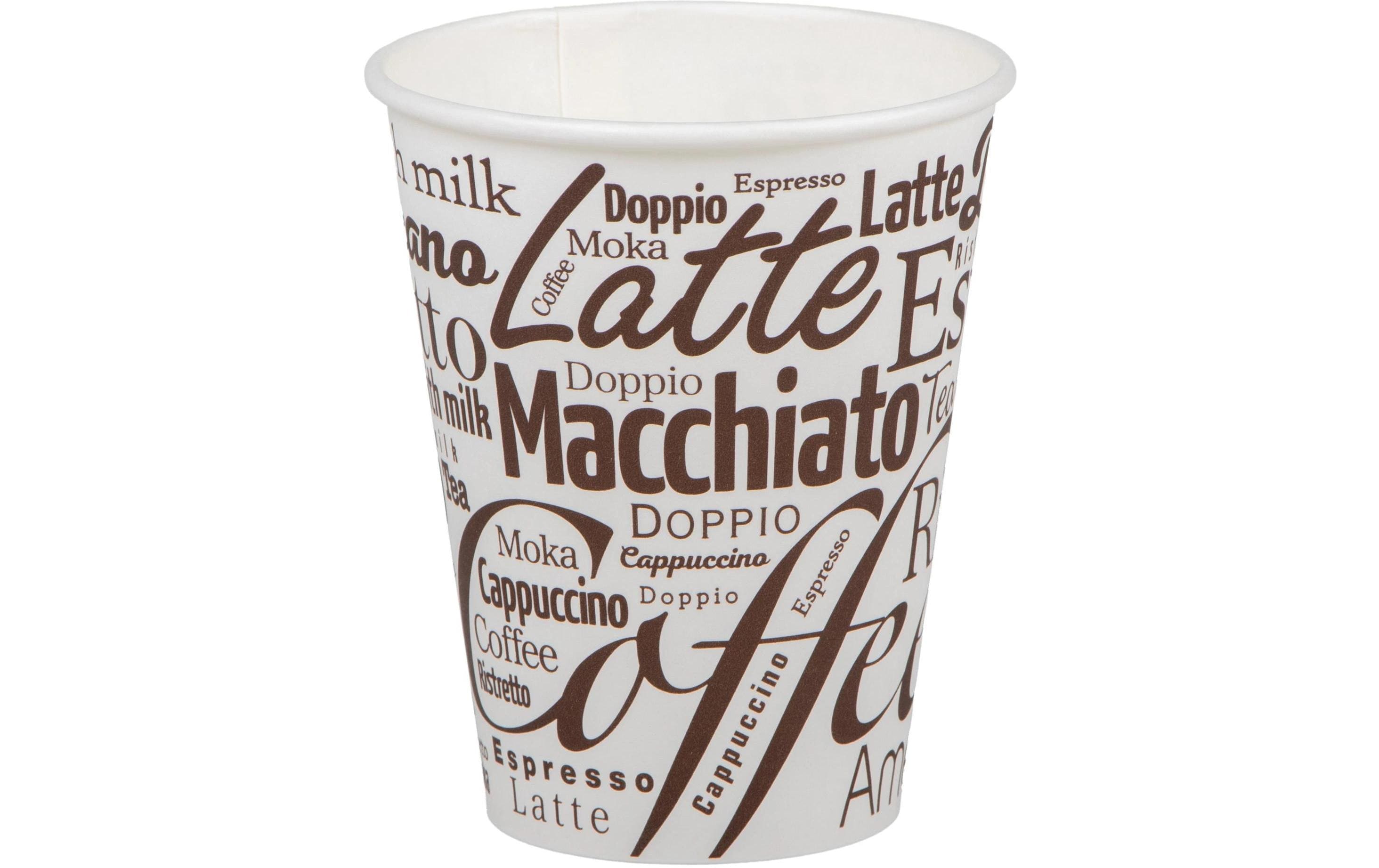 ELCO Einweg-Kaffeebecher Bistro 2 dl 1000 Stück, Braun/Weiss