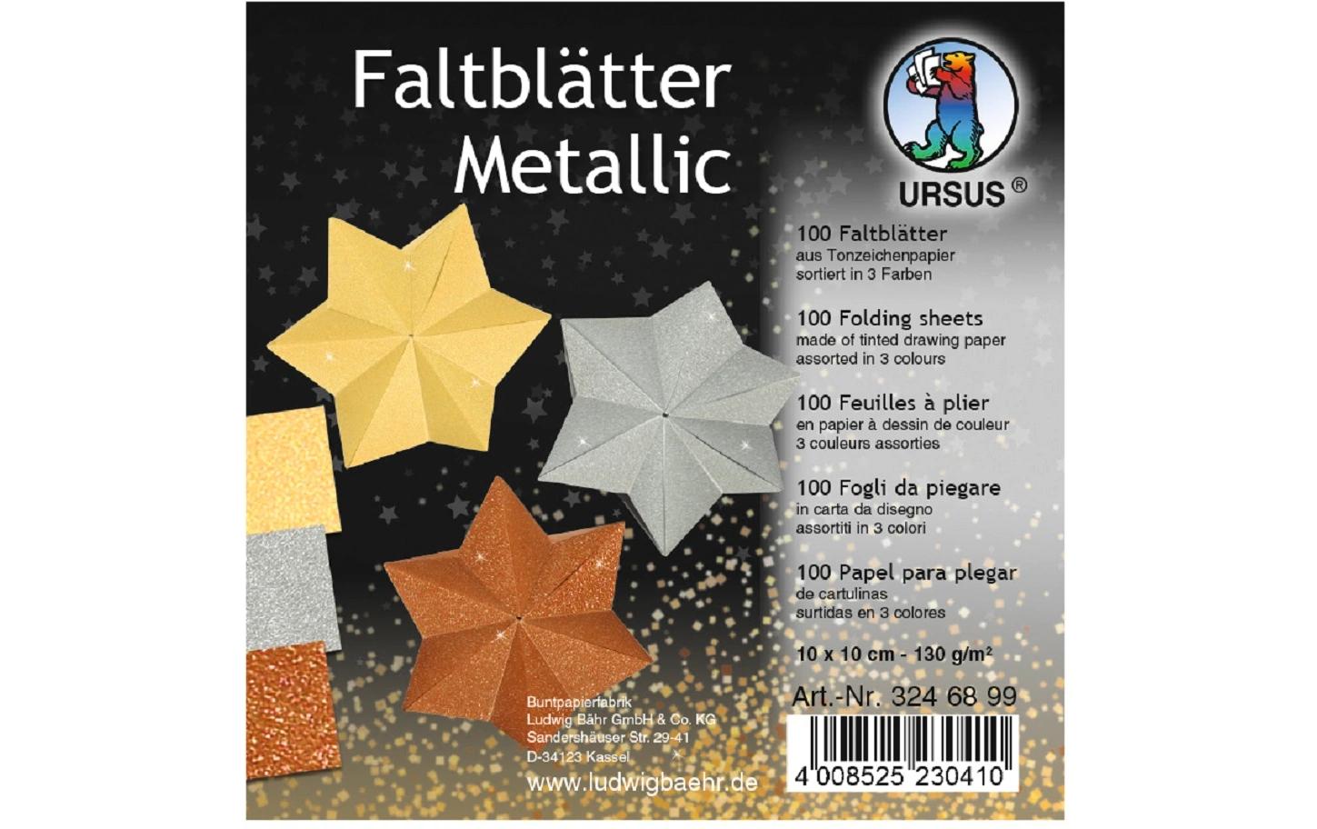 URSUS Faltblätter Origami 10 x 10 cm, 130 g/m², 100 Blatt