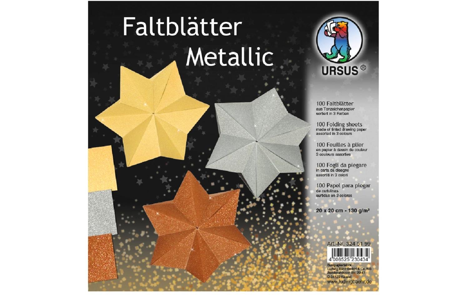 URSUS Faltblätter Origami 20 x 20 cm, 130 g/m², 100 Blatt