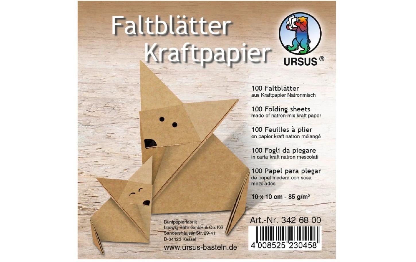 URSUS Faltblätter Origami 130 g/m², 10 x 10 cm, 100 Blatt