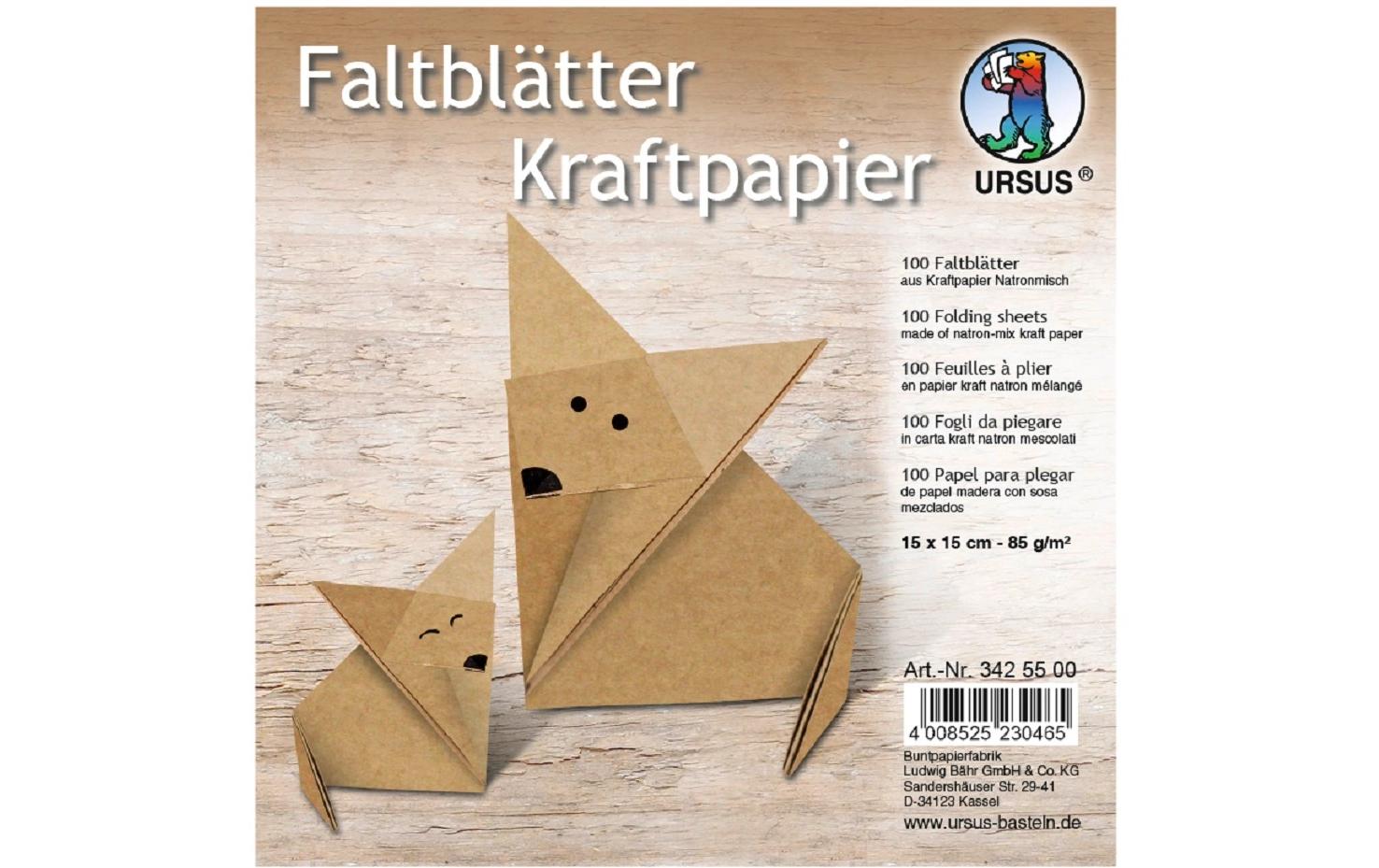 URSUS Faltblätter Origami 130 g/m², 15 x 15 cm, 100 Blatt