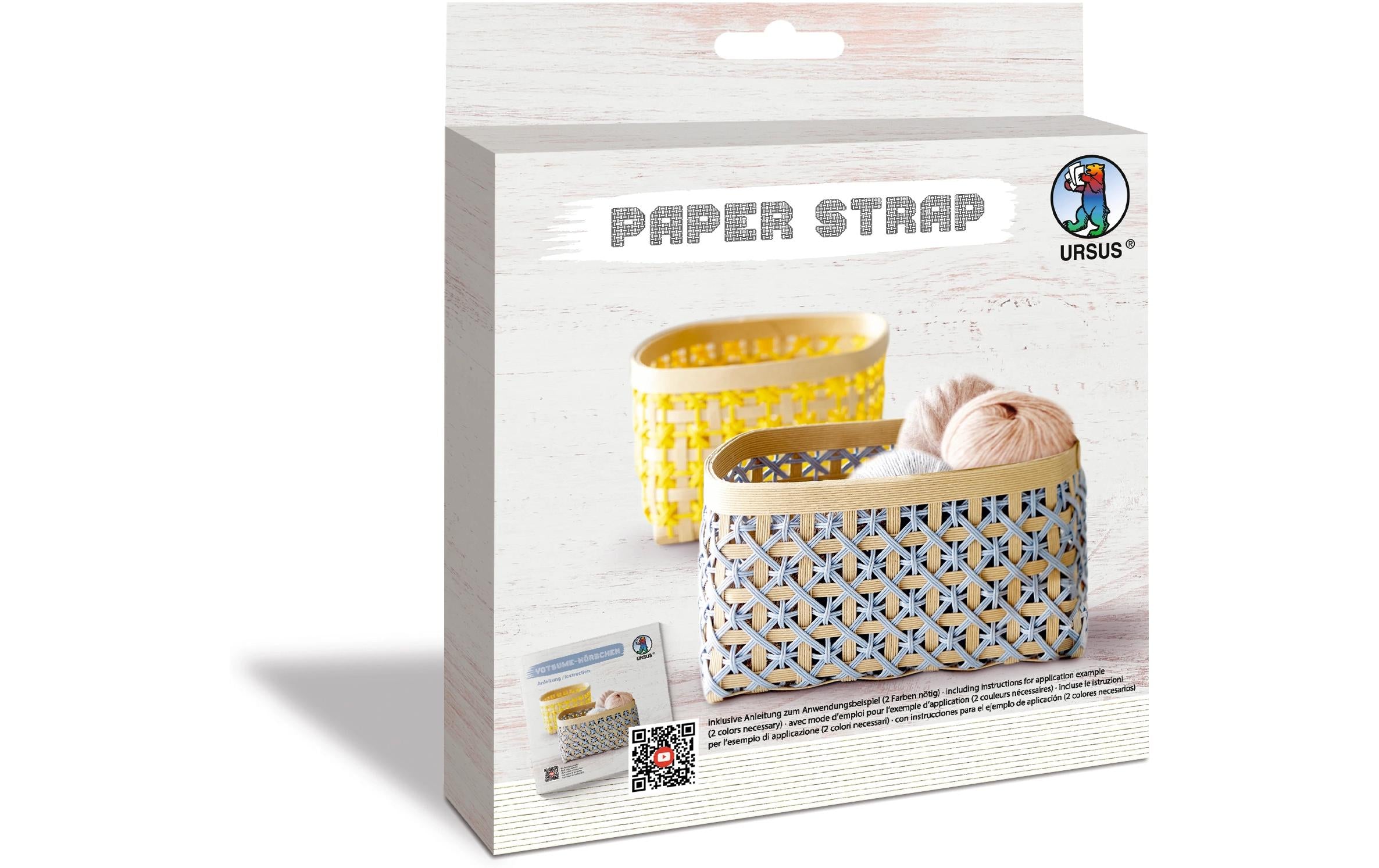 URSUS Bastelpapier Kamihimo 15 mm x 15 m, Weiss