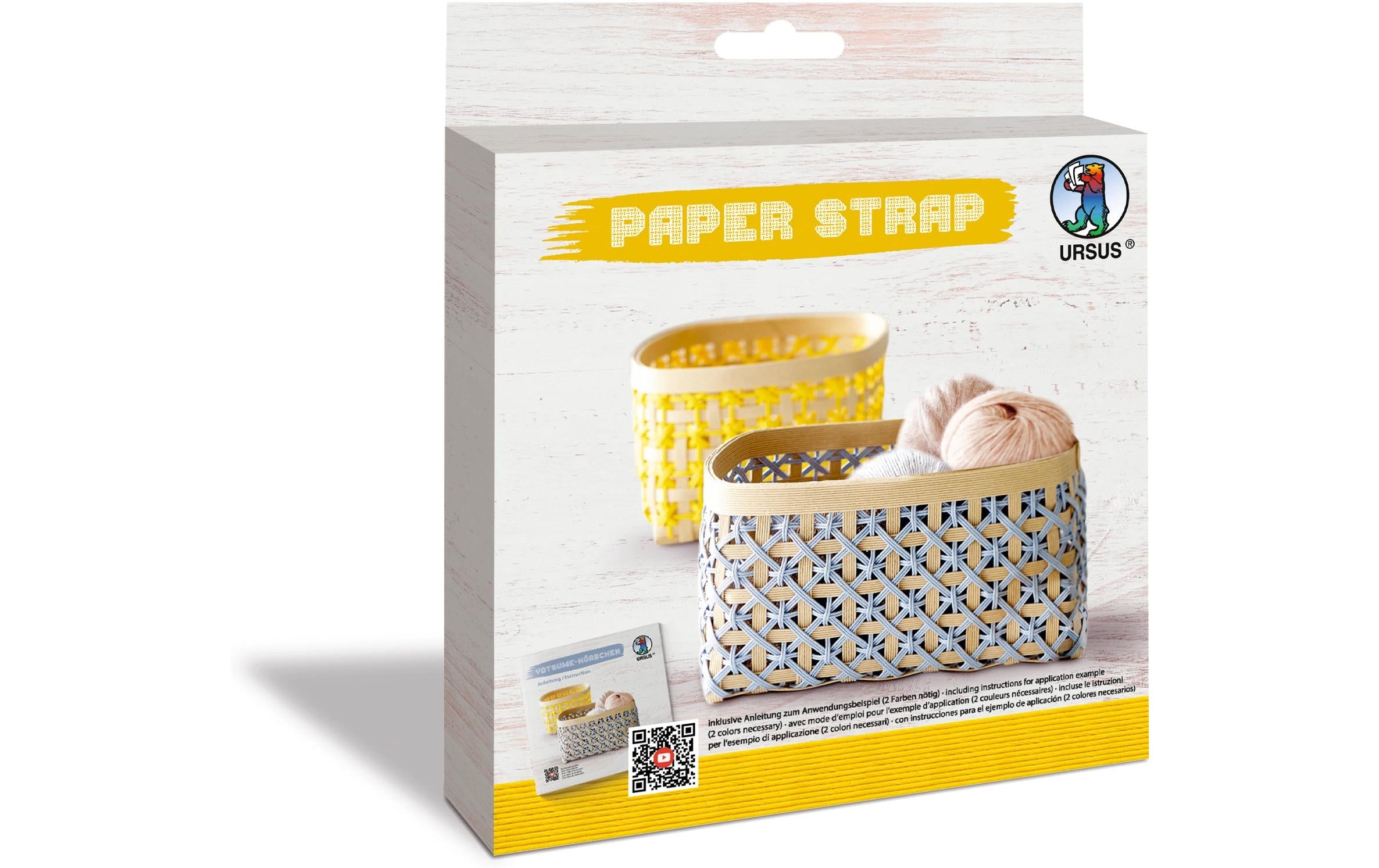 URSUS Bastelpapier Kamihimo 15 mm x 15 m, Gelb