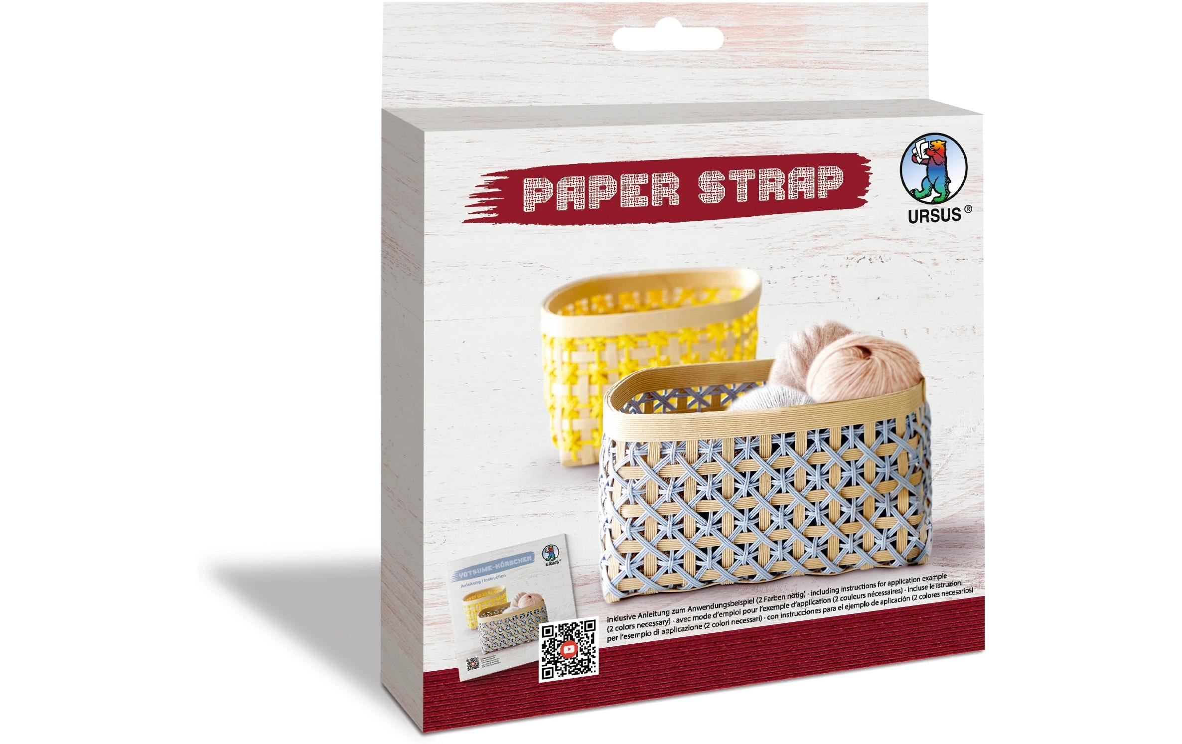 URSUS Bastelpapier Kamihimo 15 mm x 15 m, Dunkelrot