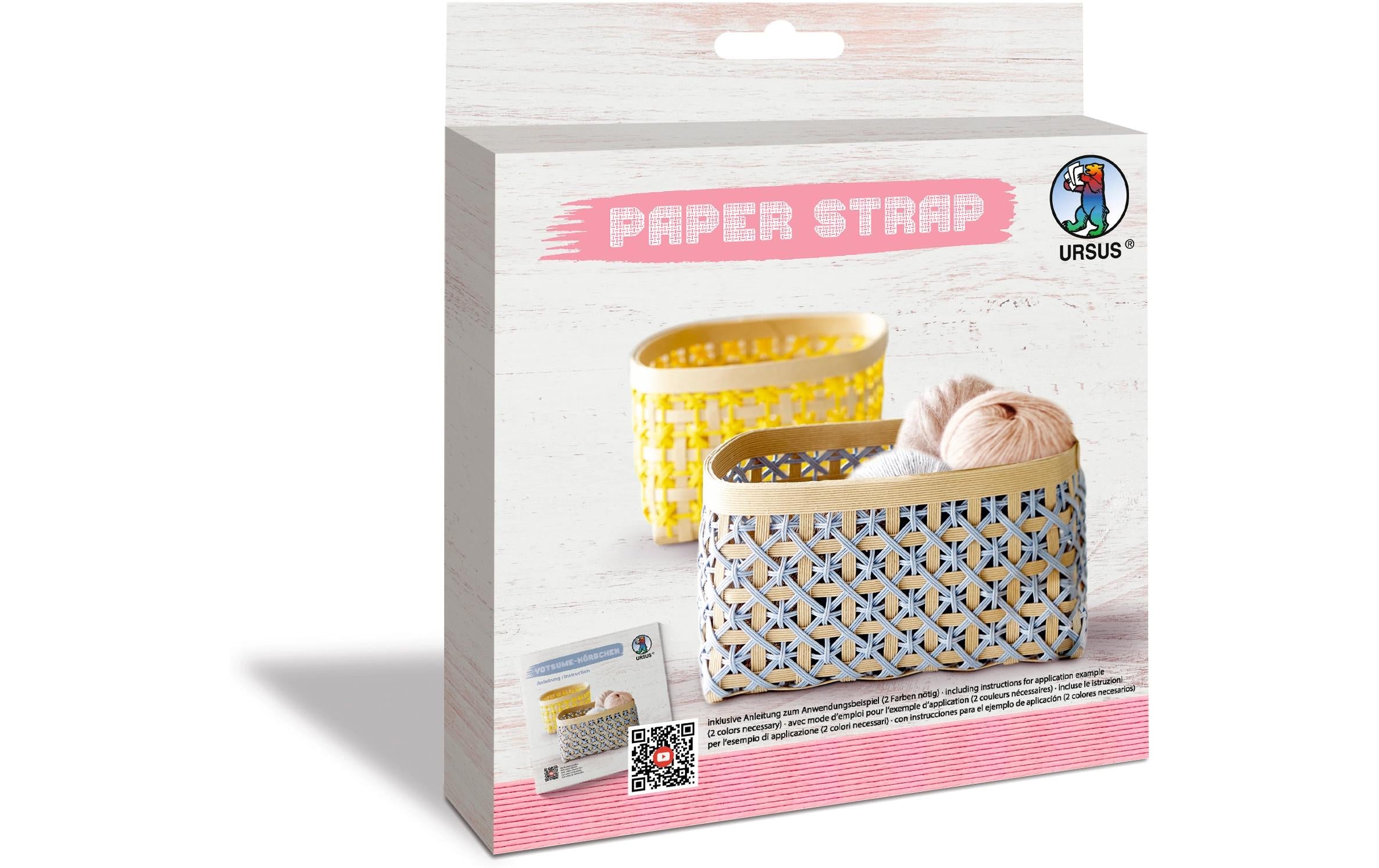 URSUS Bastelpapier Kamihimo 15 mm x 15 m, Rosa