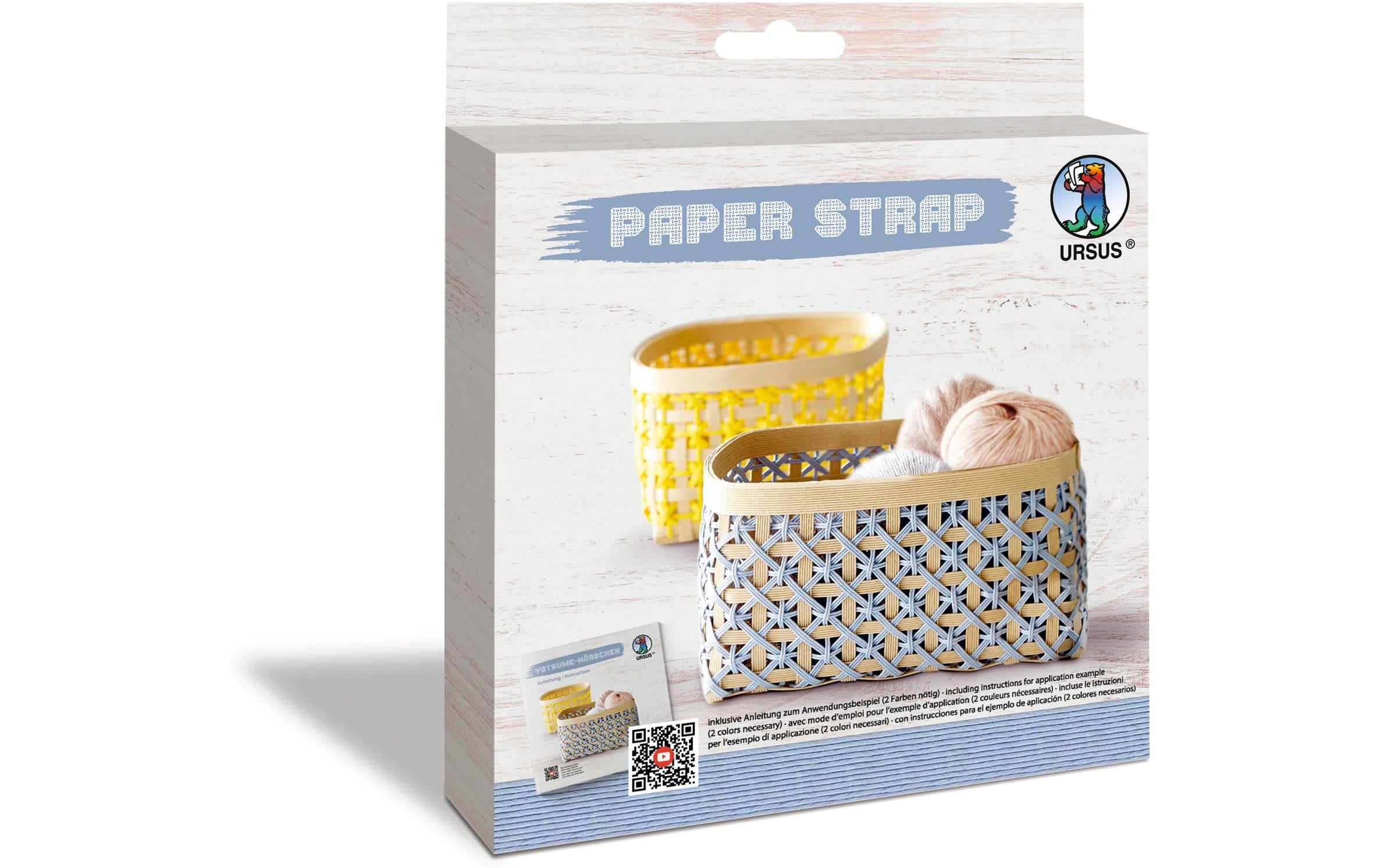URSUS Bastelpapier Kamihimo 15 mm x 15 m, Hellblau