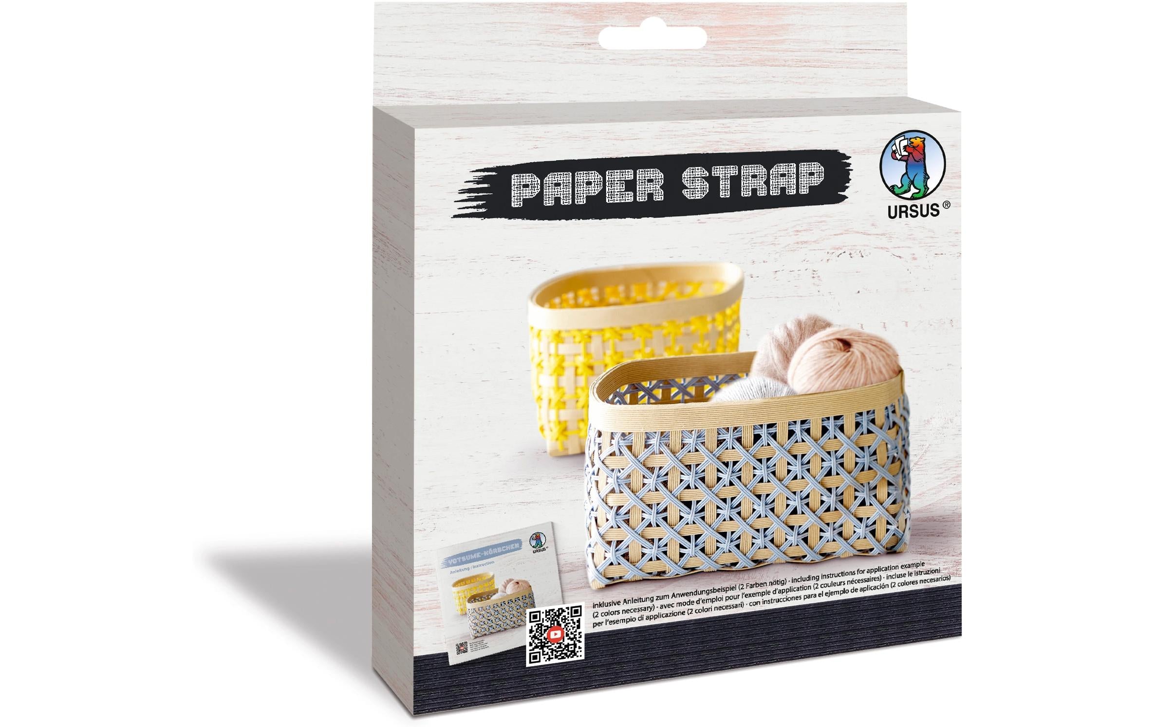 URSUS Bastelpapier Kamihimo 15 mm x 15 m, Schwarz