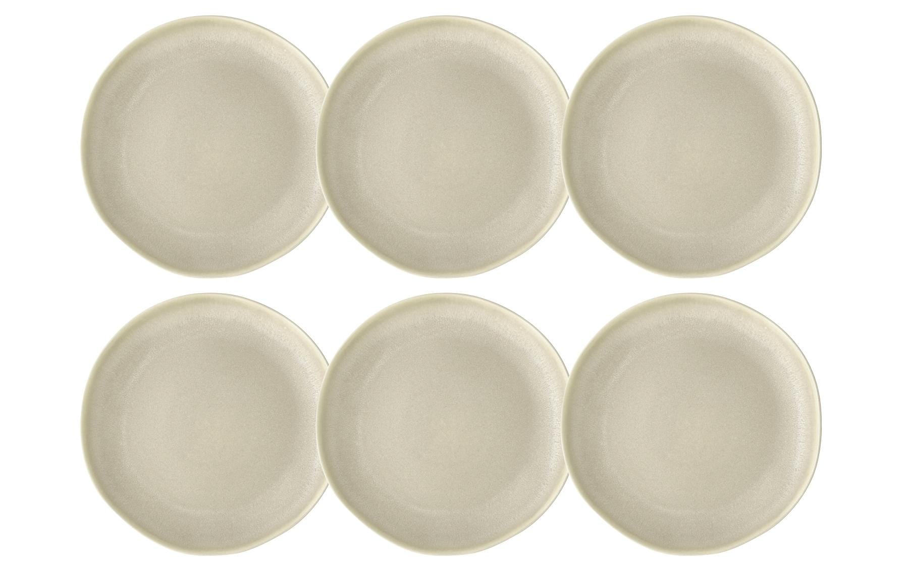 Villa Collection Frühstücks- & Dessertteller Shoku Ø 20 cm, 6 Stück, Beige