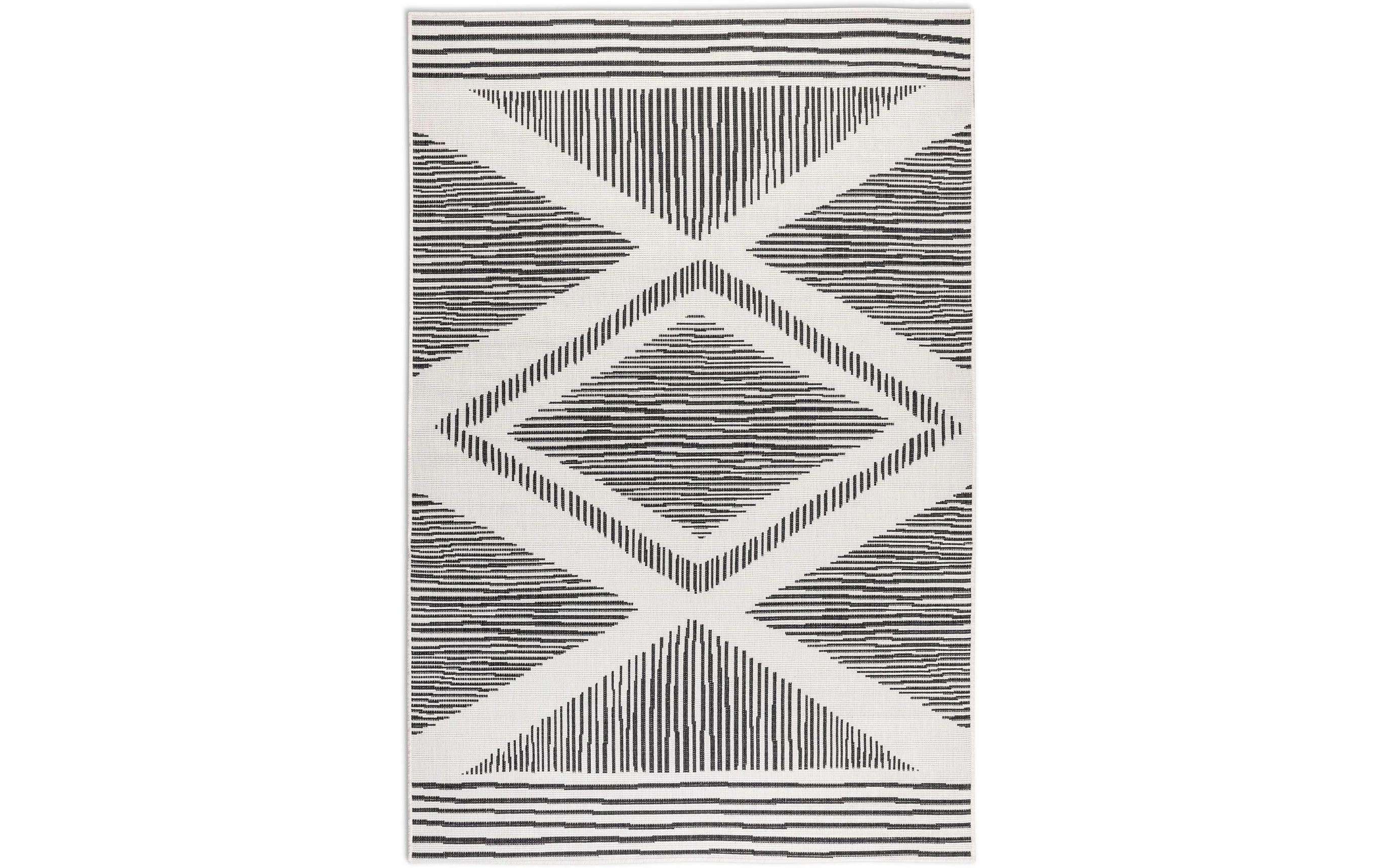 Elle Decoration Teppich Rhombus 120 x 170 cm, Black
