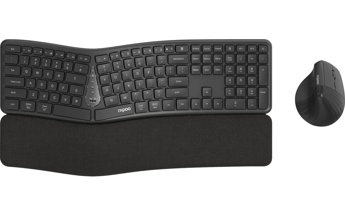 Rapoo Tastatur-Maus-Set 8810M Ergonomischer Deskset