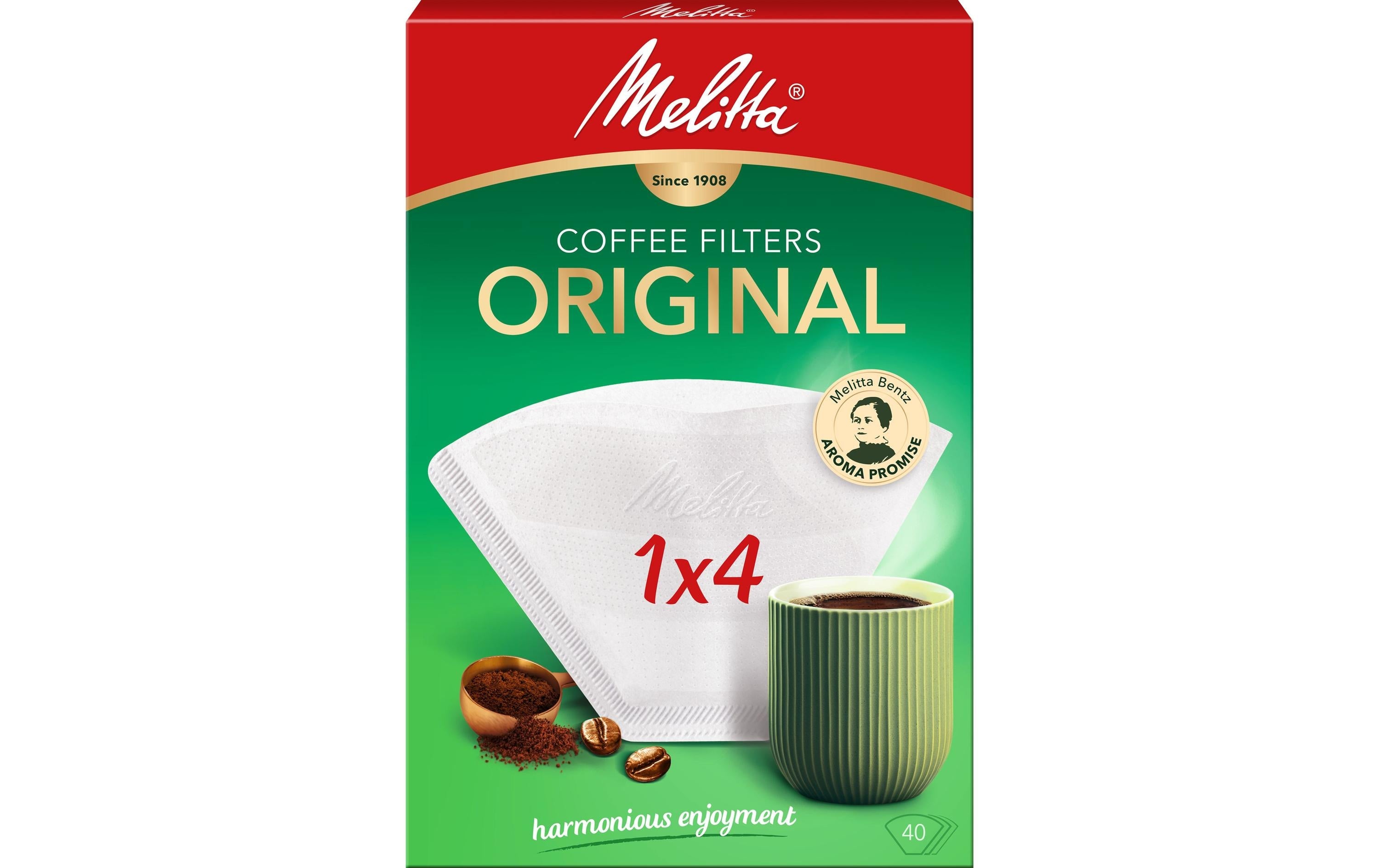 Melitta Filtertüte Original 1 x 4, 40 Stück