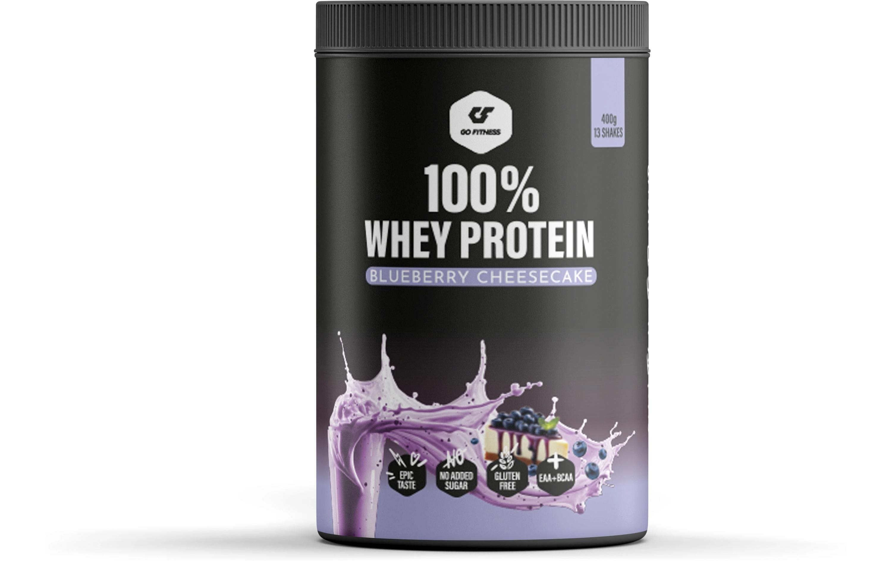 Go Fitness Pulver 100% Whey Protein Blaubeeren/Cheesecake 400 g