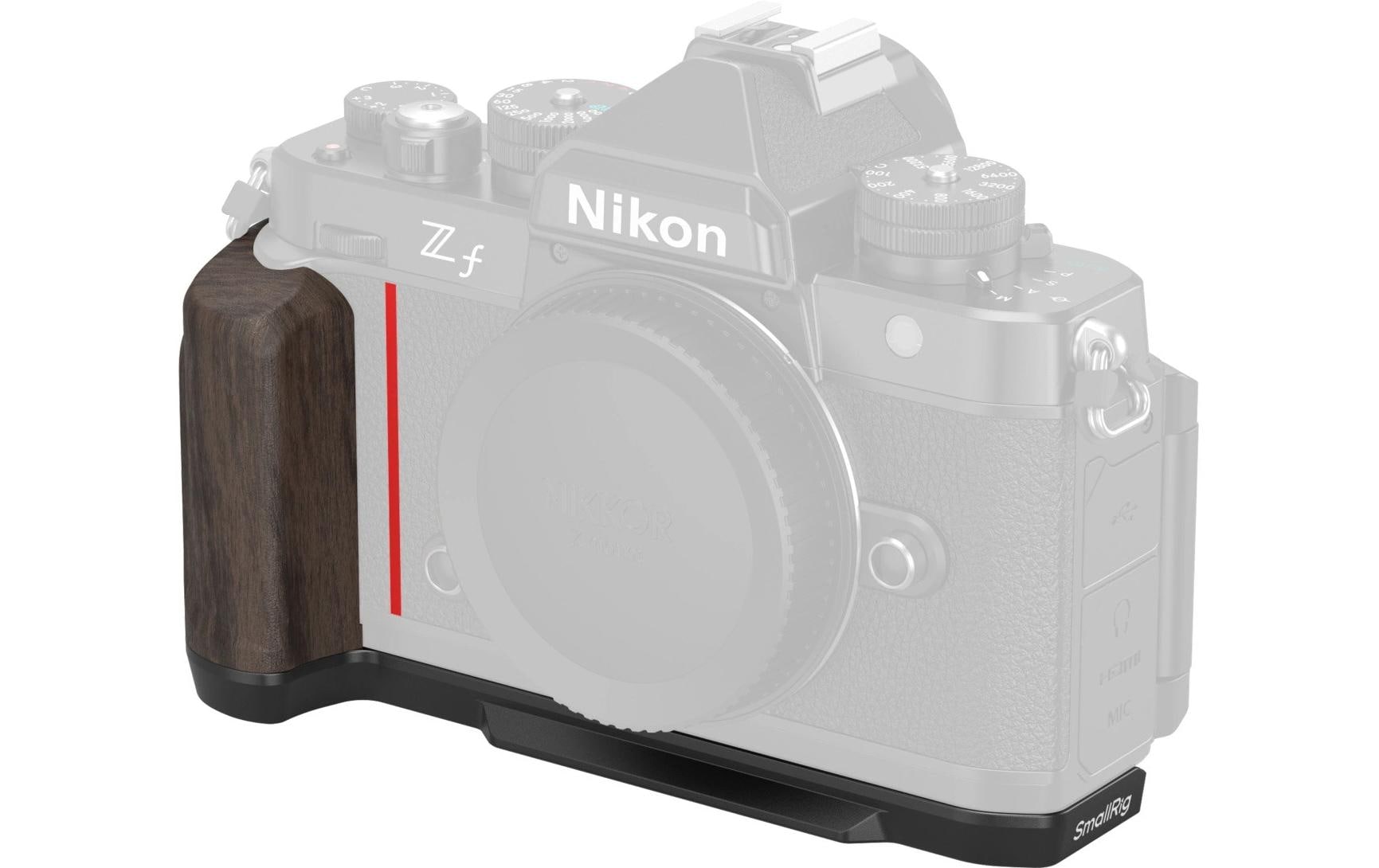 Smallrig L-Winkel Mount Plate with Wooden Handle