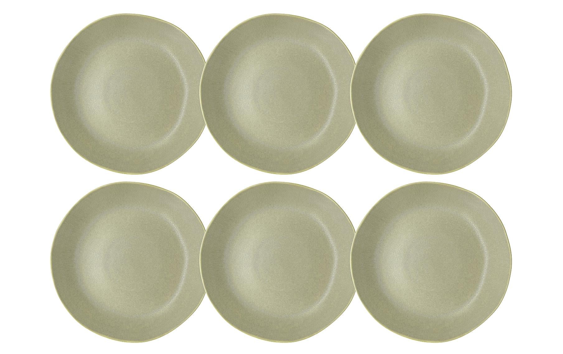 Villa Collection Frühstücks- & Dessertteller Shoku Ø 20 cm, 6 Stück, Grün