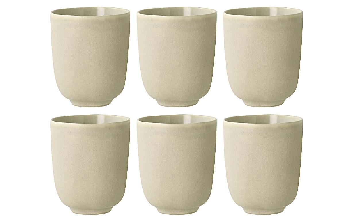 Villa Collection Kaffeebecher Shoku 330 ml, 6 Stück, Beige