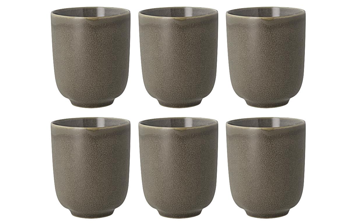 Villa Collection Kaffeebecher Shoku 330 ml, 6 Stück, Braun