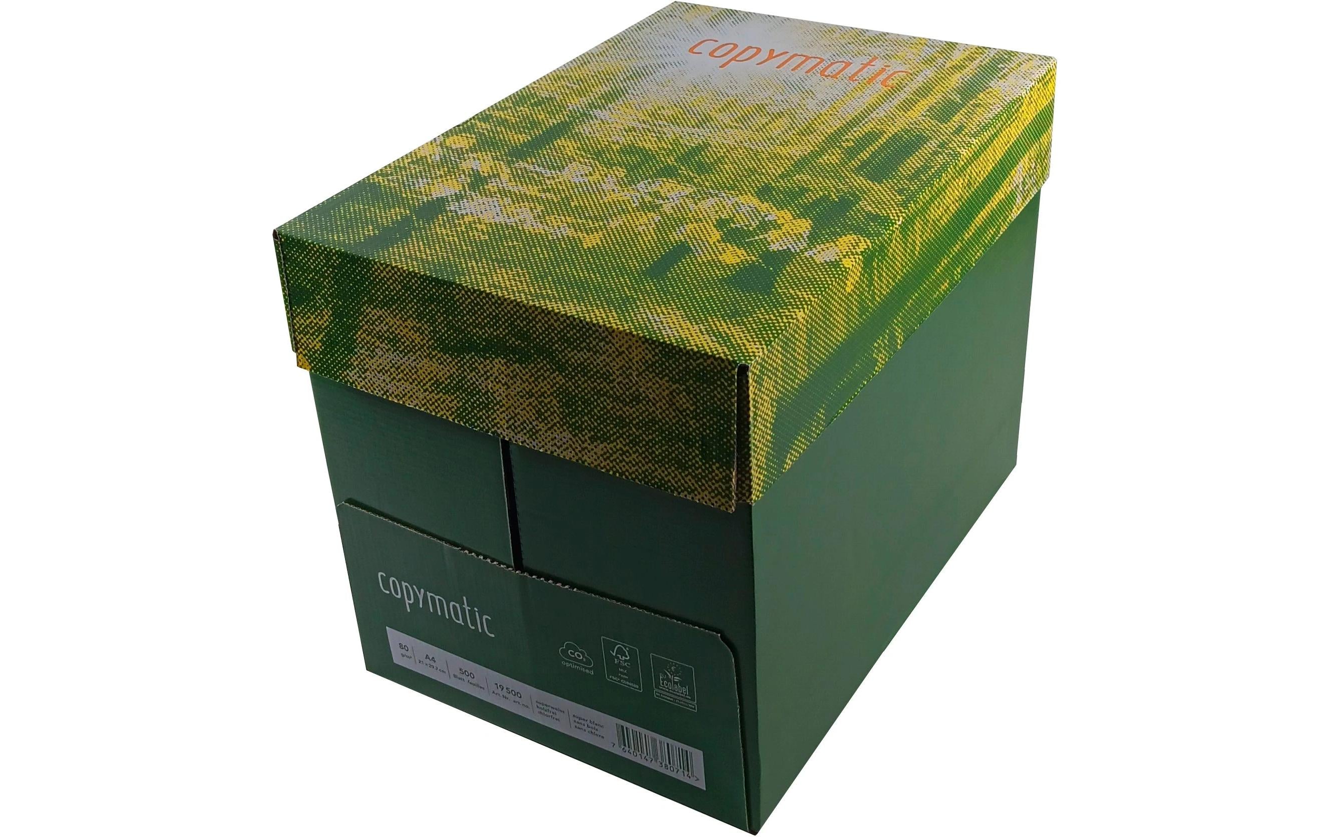 Fischer Papier Kopierpapier Copymatic A4, Weiss, 80 g/m², 2500 Blatt