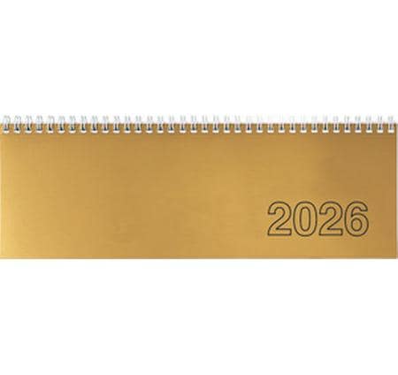 Simplex Tisch-Querkalender Wire-O 30.7 x 10.5 cm, 2026, Gold