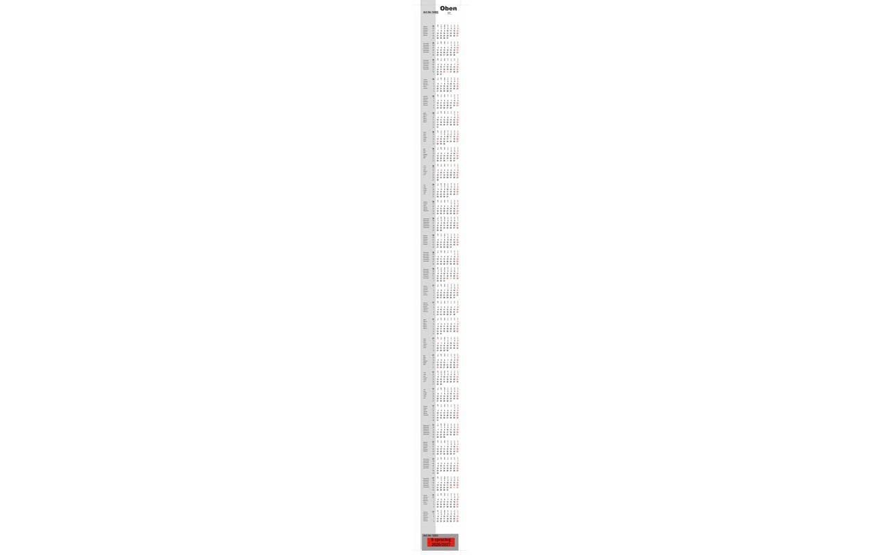 Simplex 3-Monats-Tischaufsteller Ersatzkalender